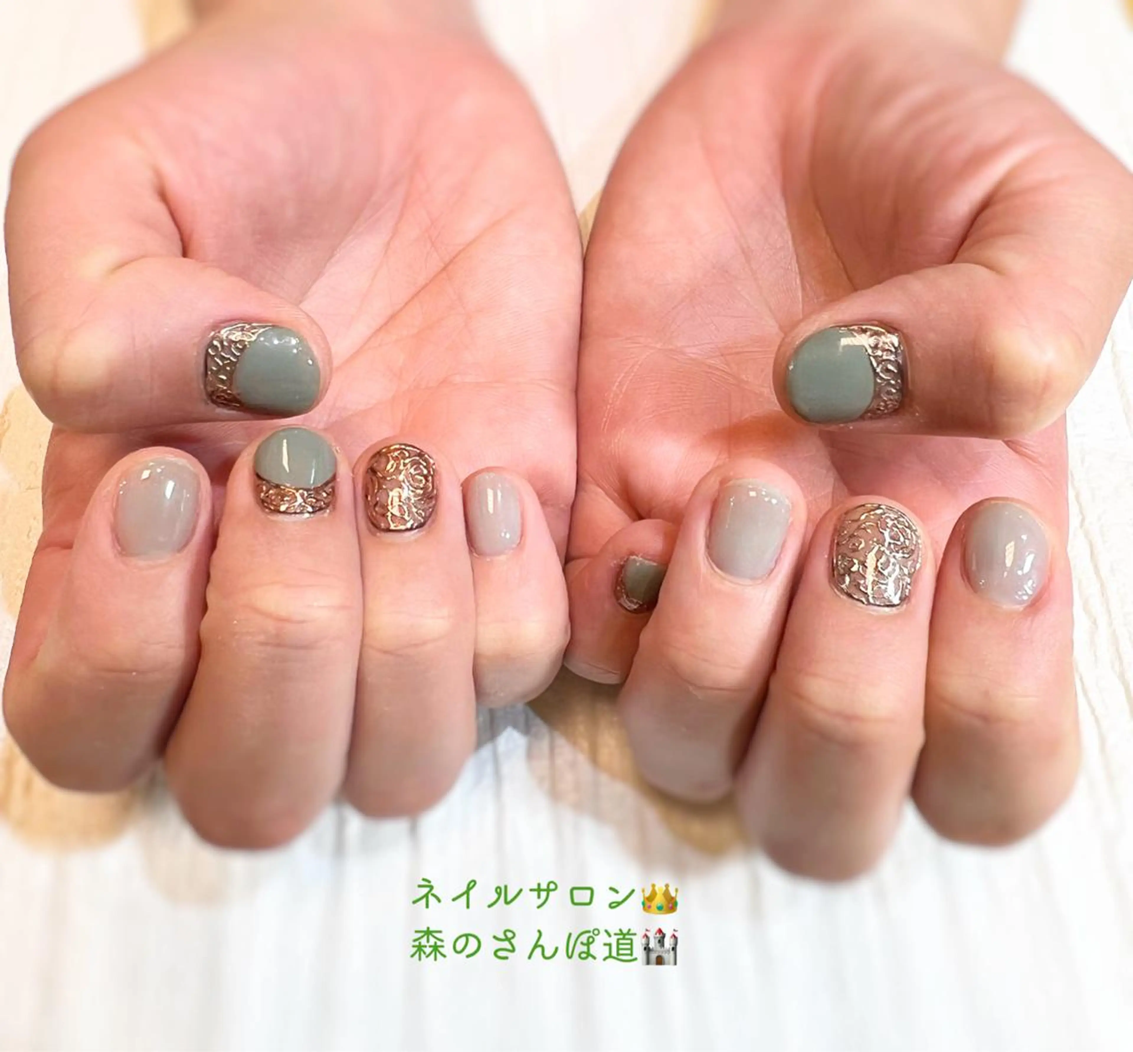 ネイル ハンドネイル 森のさんぽ道所属・ショートネイル 森のさんぽ道のネイルデザイン