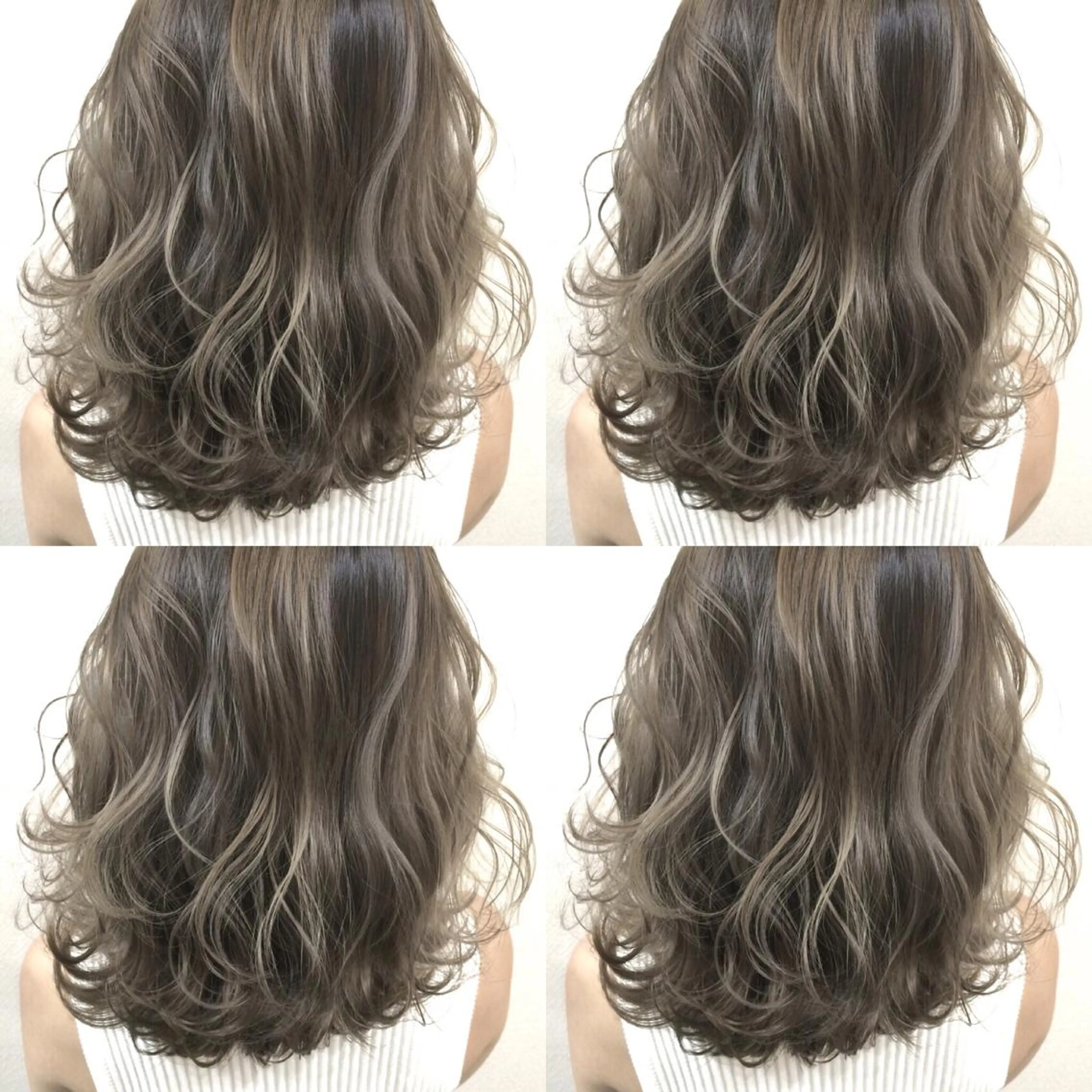 ミディアム カラー ハイライトカラー 3Dハイライト ハイライト ヘアカラー トリートメント 井上 一平のヘアスタイル