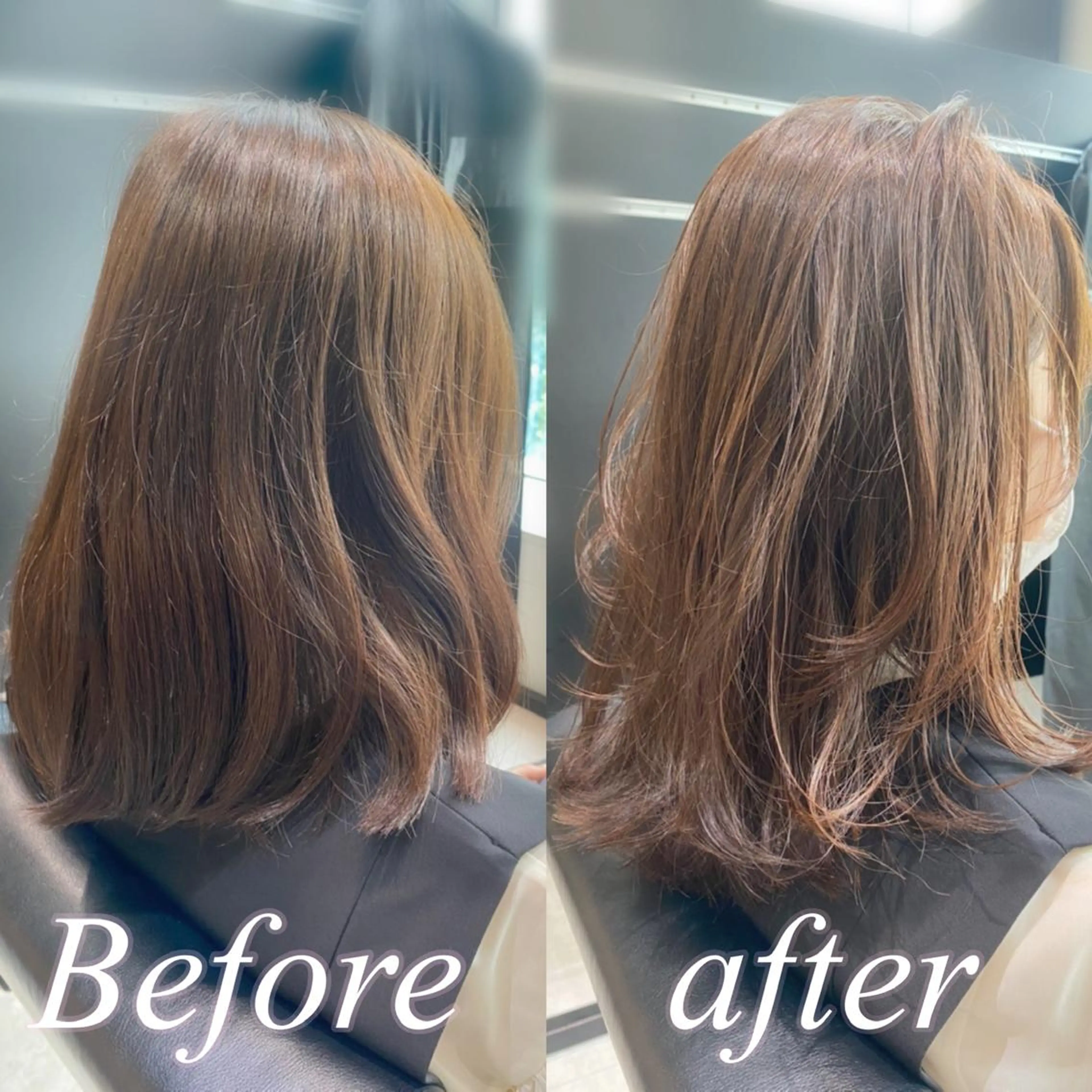 セミロング 顔周りカット レイヤーカット おくれ毛 Emuest(エミュスト)所属・美髪✨Sayaka 髪質改善専門店✨のヘアスタイル