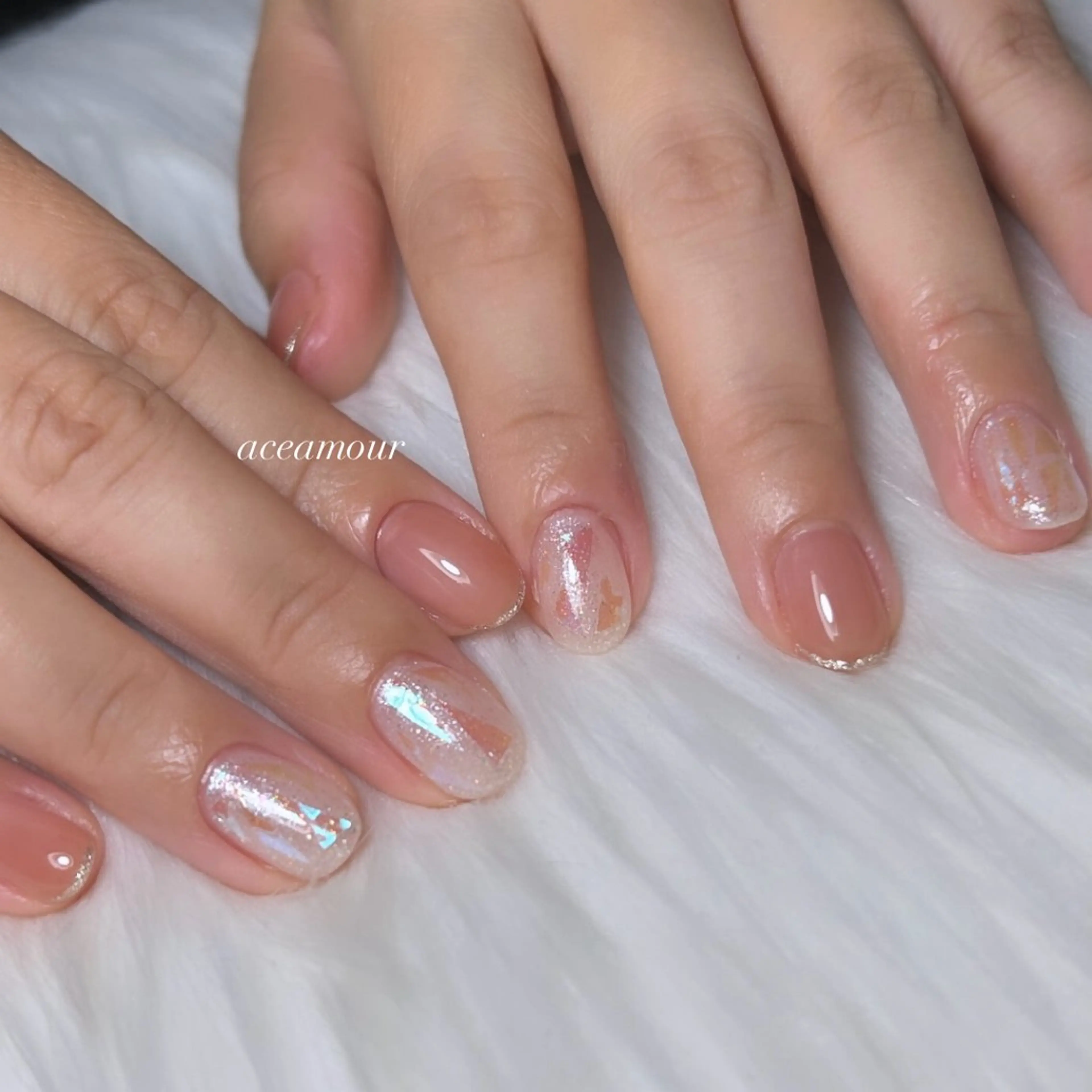 ネイル ラメ(グリッター) ネイル/耳つぼ /新ホワイトニングのネイルデザイン