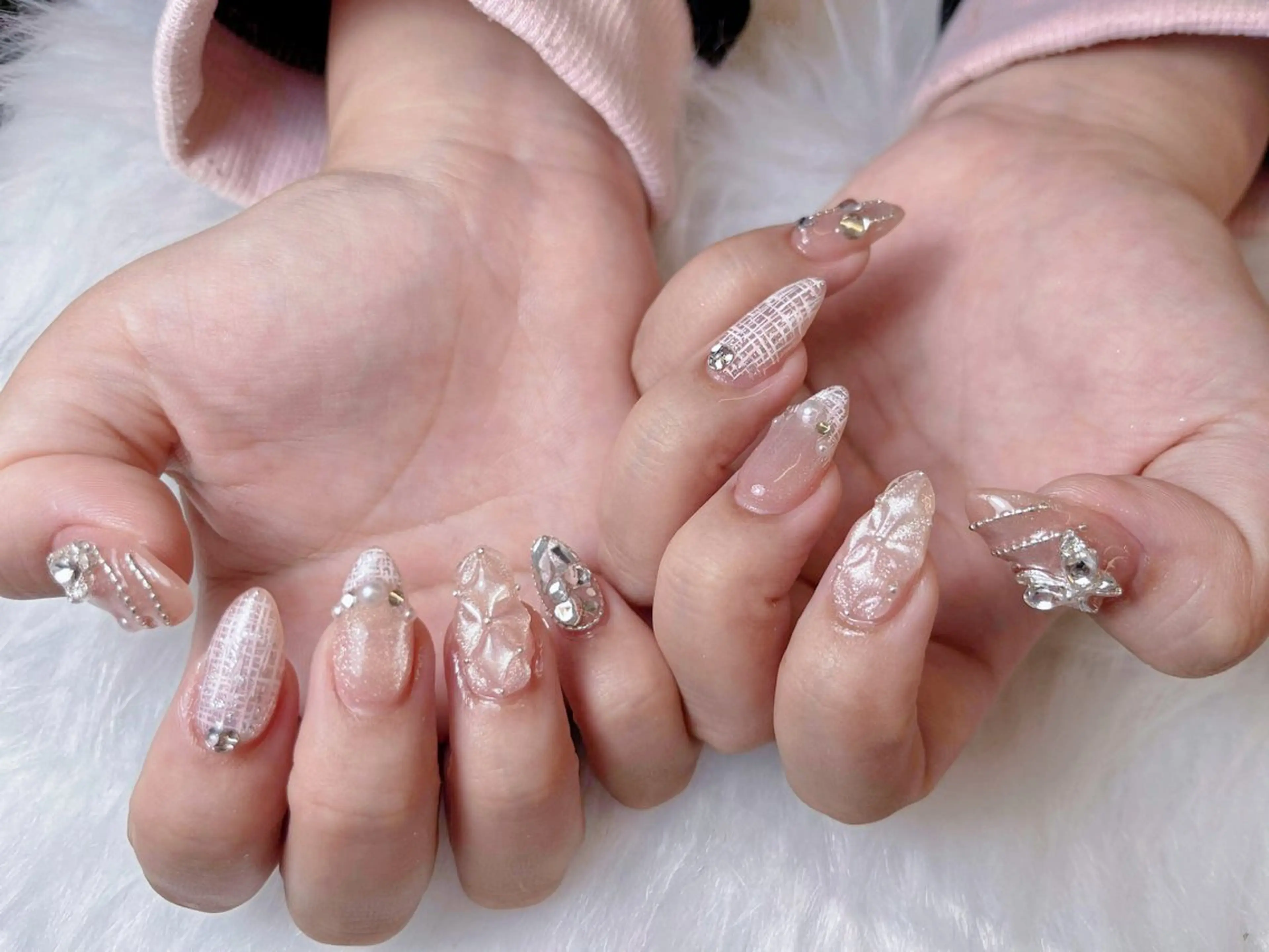 ネイル チークネイル 長さ出し フットネイル 韓国ネイル マグネットネイル Luxe Nailのネイルデザイン