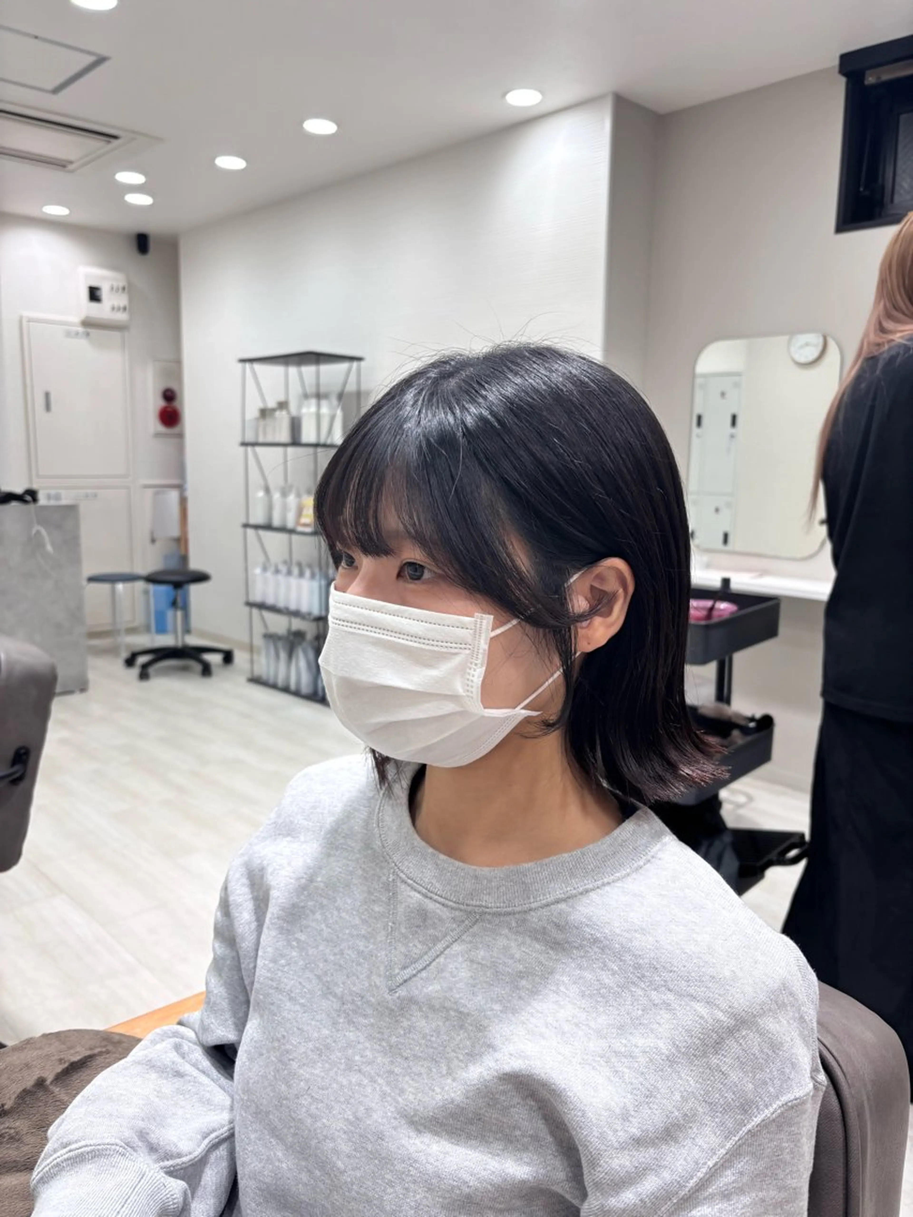 前髪・お顔周りカット＋ブリーチなしワンカラー＋1stepトリートメント🫧の写真