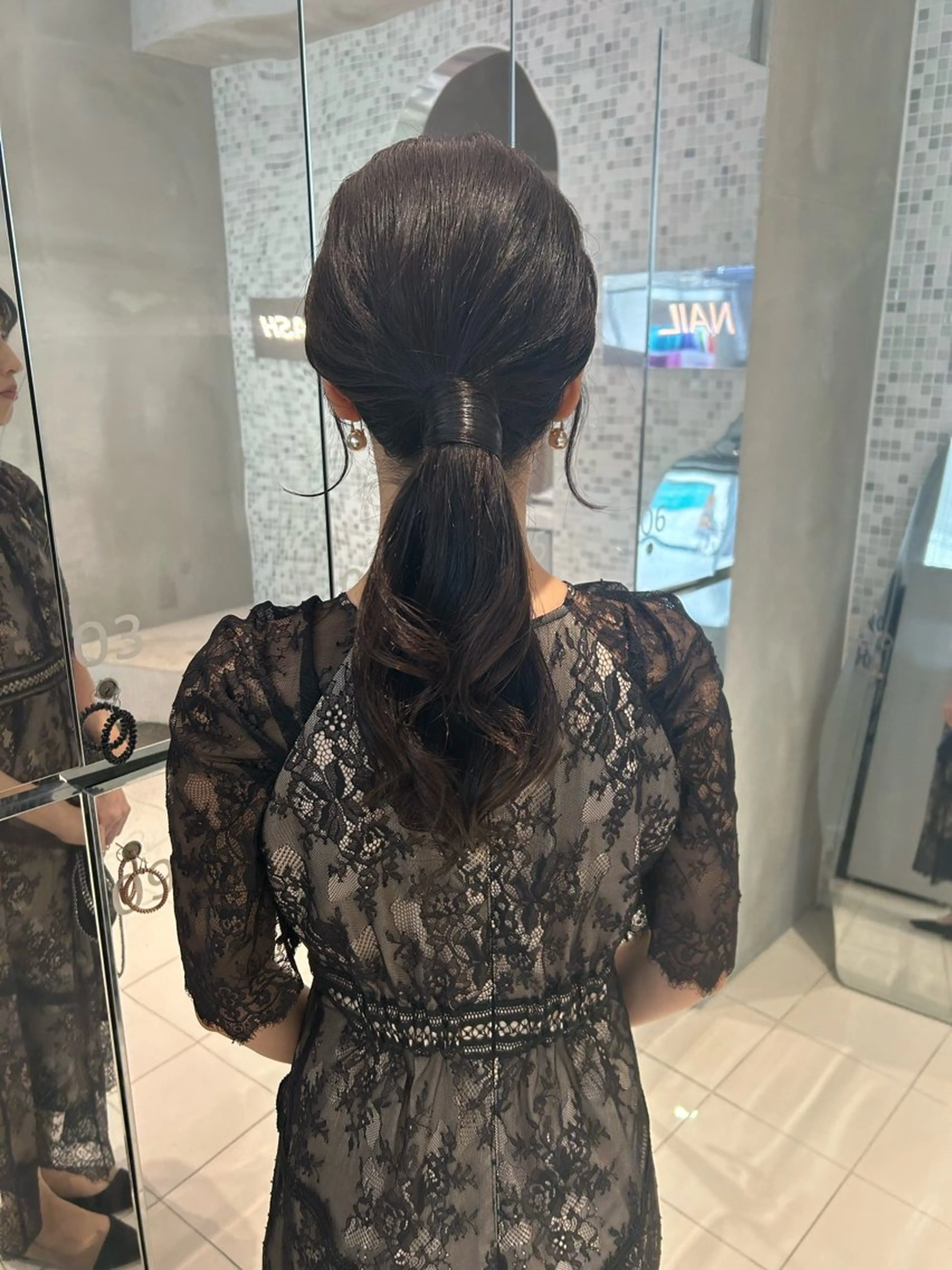 ロング ヘアアレンジ ヘアセット 透明感カラー🫧 nanohaのヘアスタイル