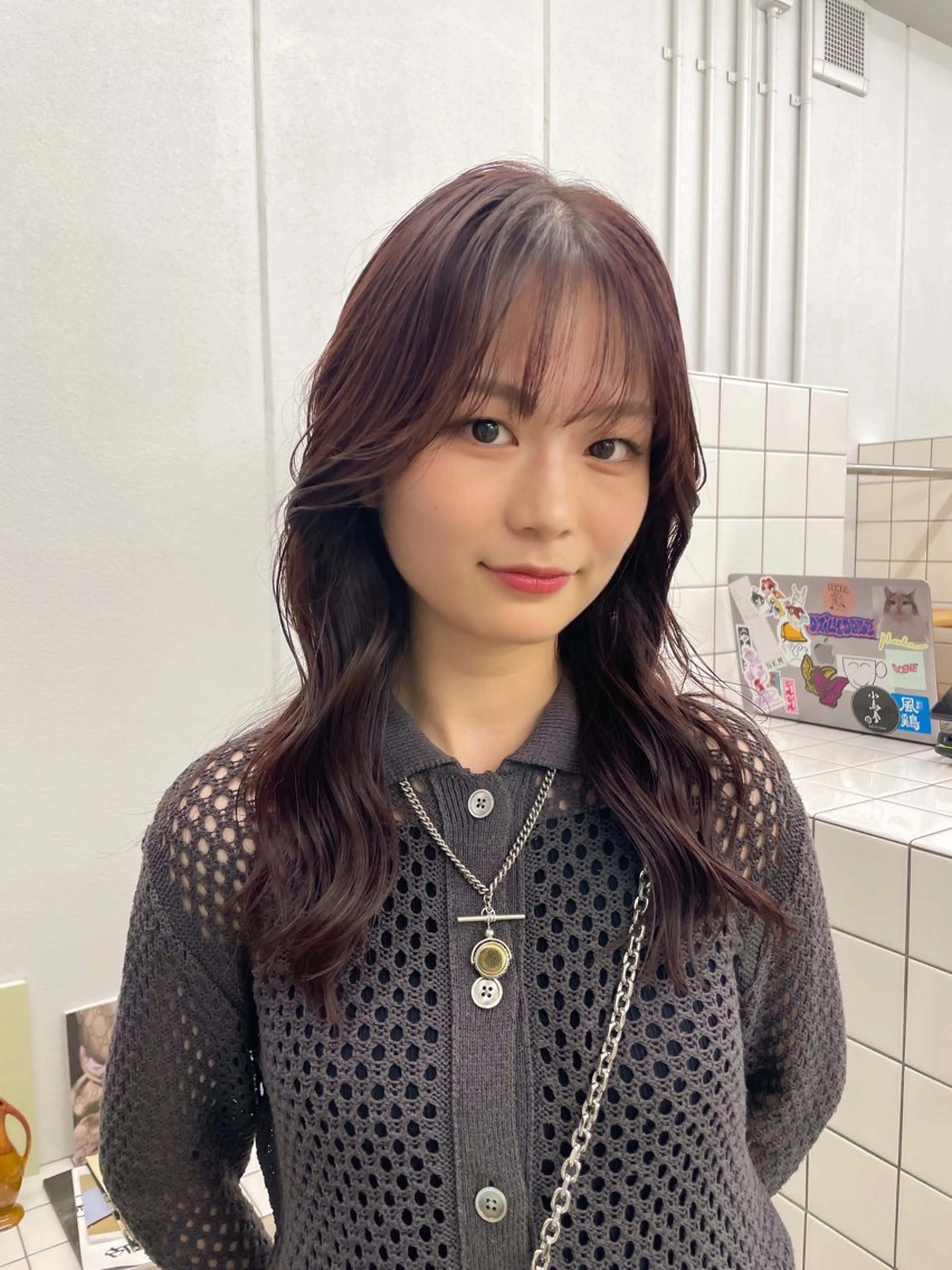 ミディアム カラー カット ヘアカラー トリートメント 関 京磨のヘアスタイル