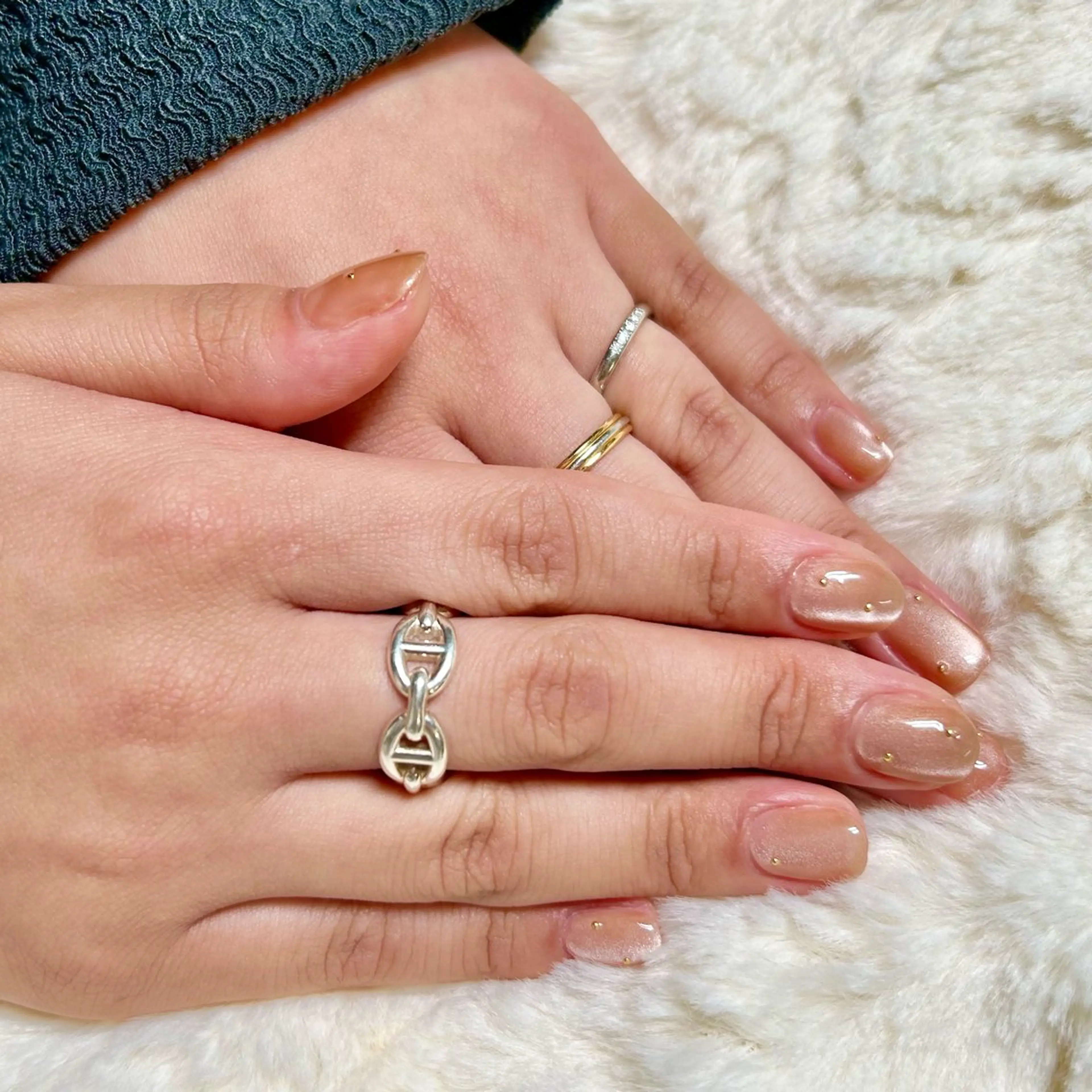 ネイル シンプルネイル ストーンネイル ハンドネイル nail salon K&のネイルデザイン