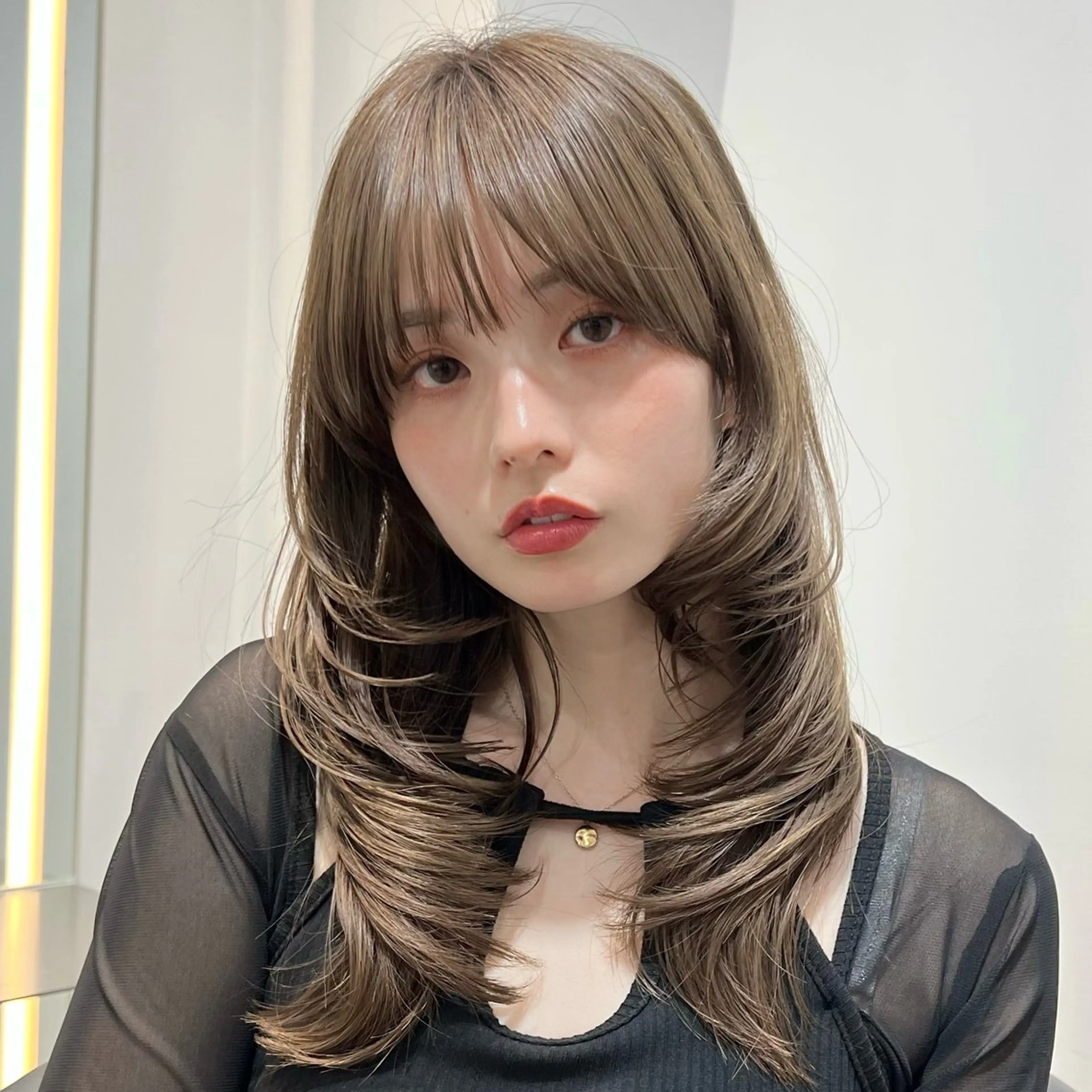ロング カラー ボブ 韓国風ヘア レイヤーカット 《メンズ特化》韓国風 /chiharaのヘアスタイル