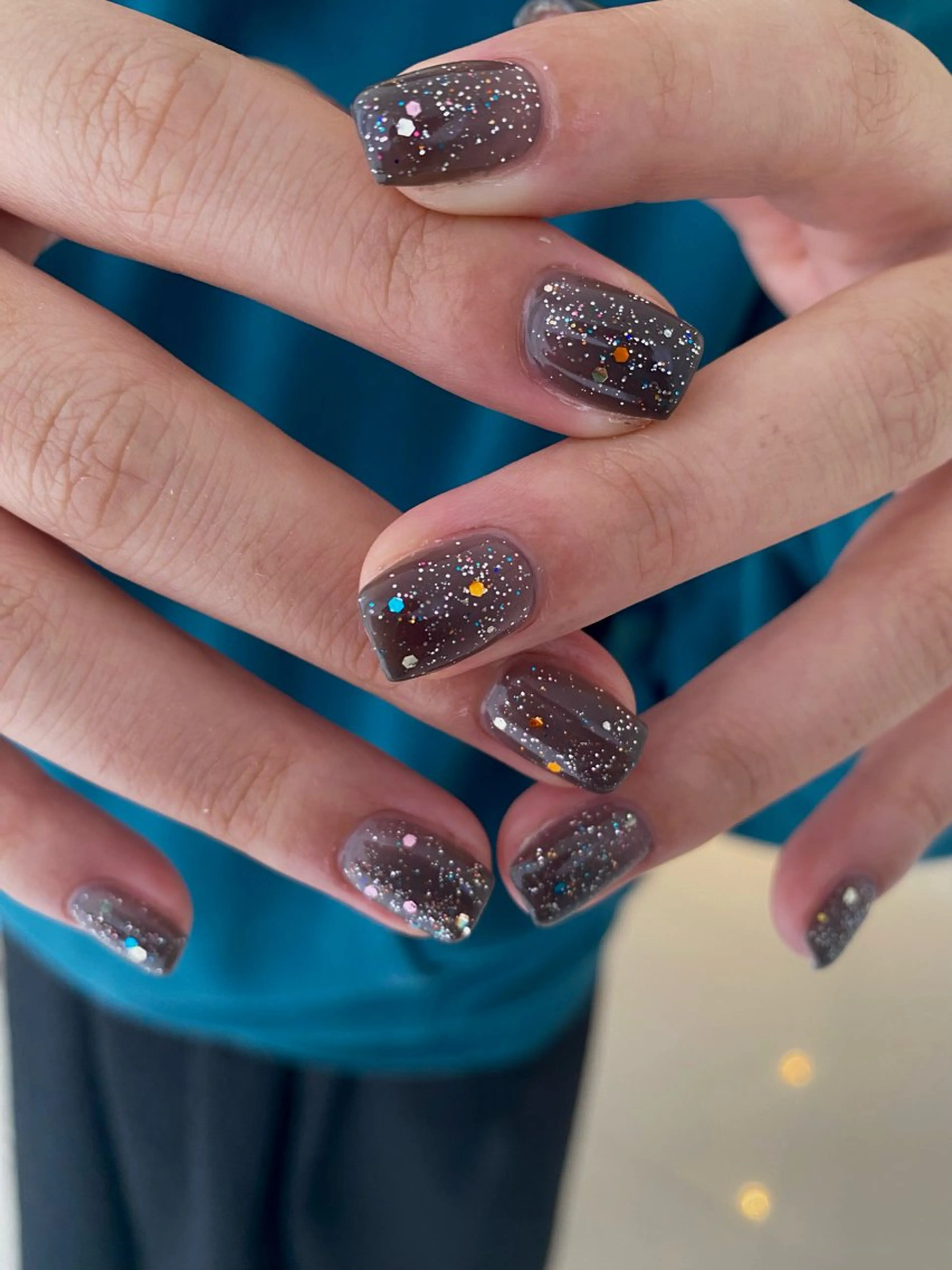 ネイル キラキラネイル ミラーネイル ニュアンスネイル シンプルネイル 冬ネイル nail salon An°のネイルデザイン