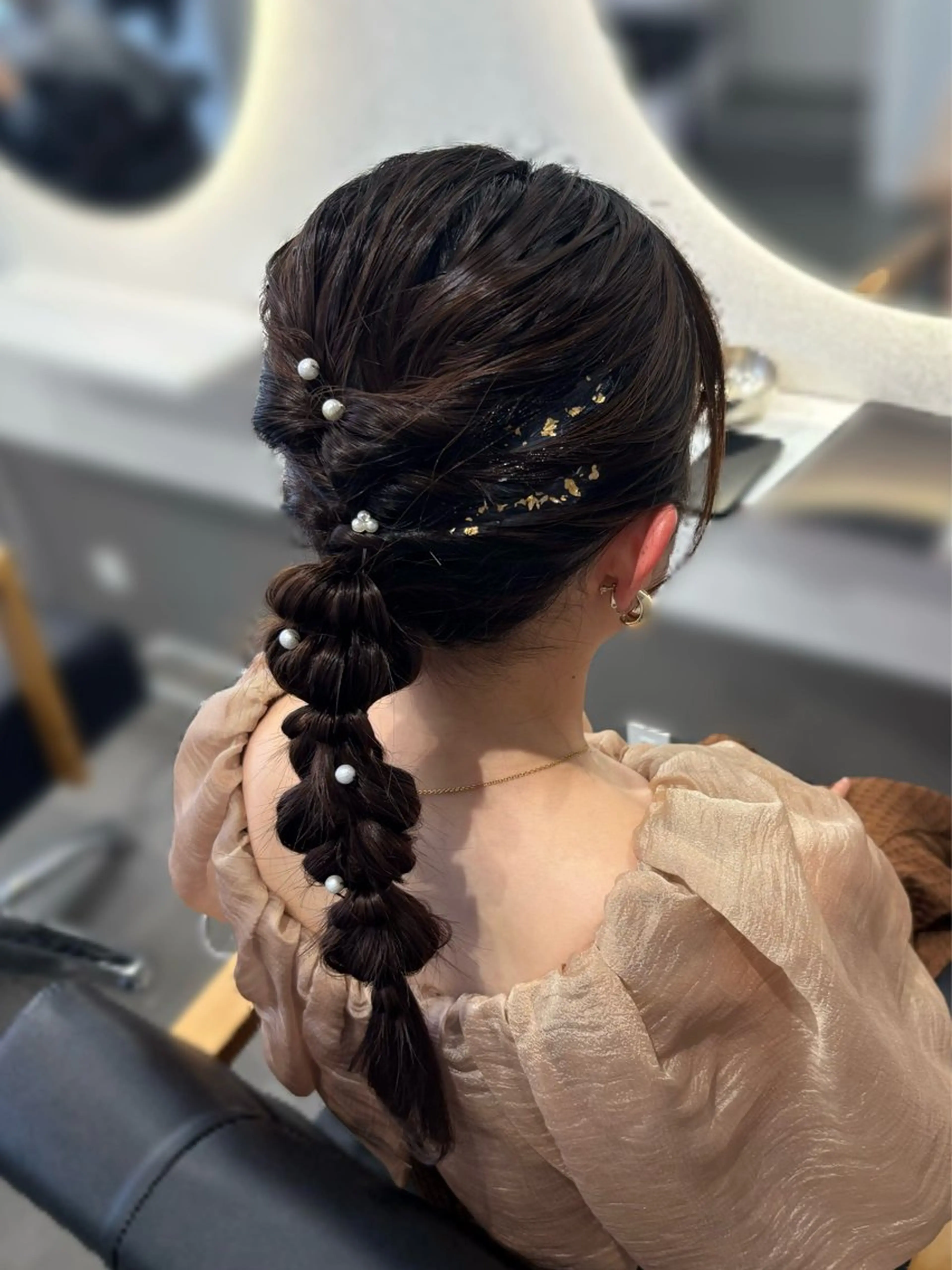 セミロング ヘアセット 髪質改善 Aimer 北千住店所属・akari/柔らか カラー/ヘアセット✦のヘアスタイル