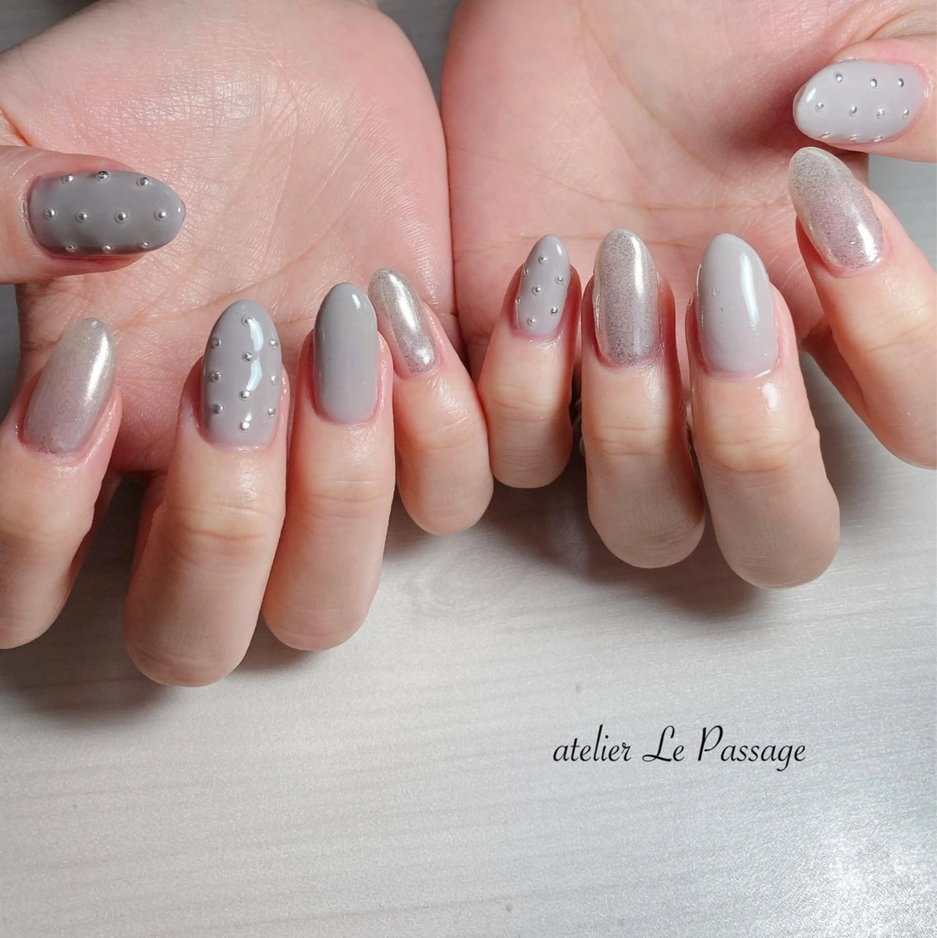 ネイル ジェルネイル オフィスネイル パラジェル 冬ネイル Atelier Le Passage所属・h nakatsukaのネイルデザイン