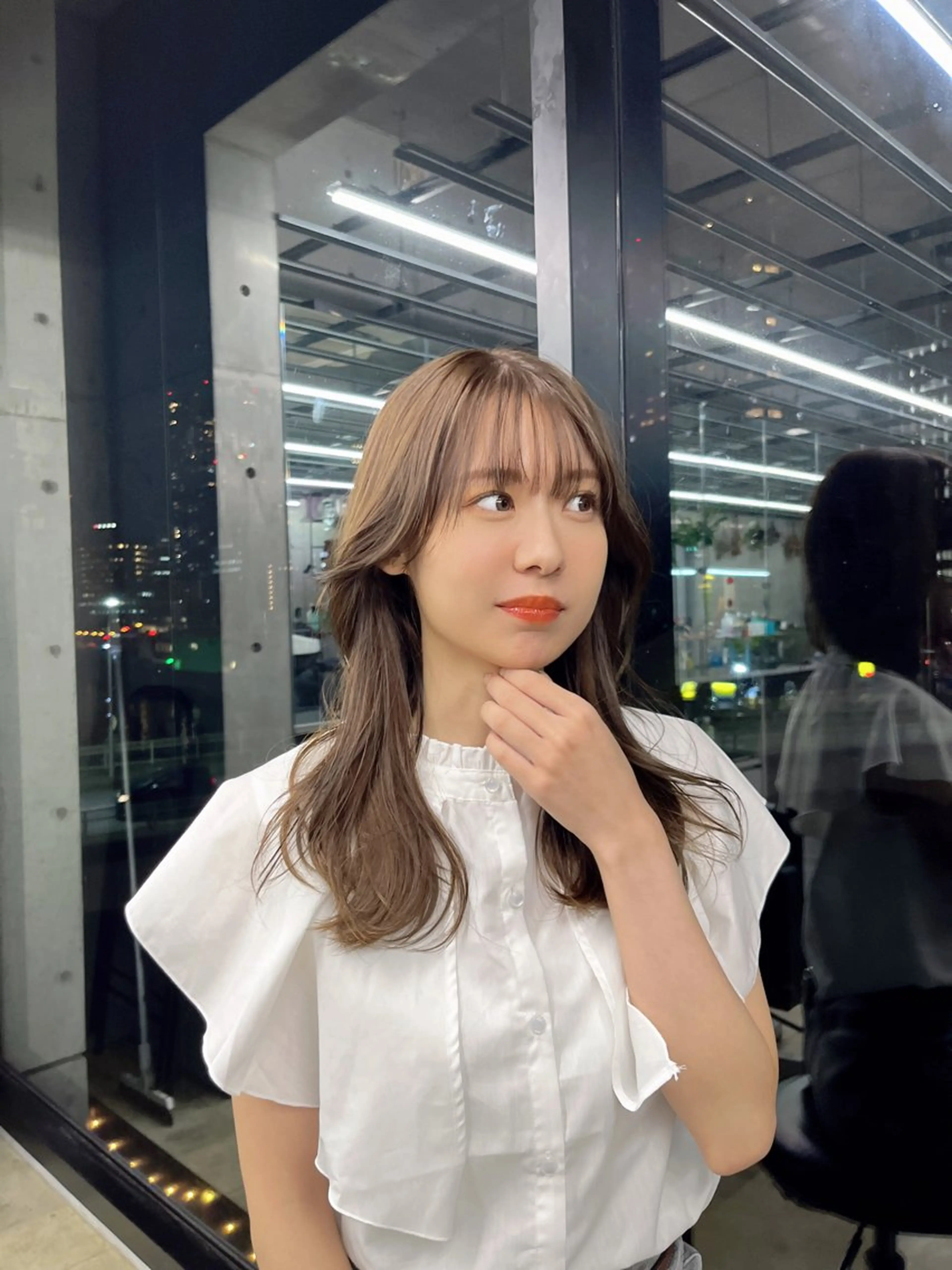 ミディアム カラー カット ヘアカラー ダブルカラー/ ケアブリーチ/クニトのヘアスタイル