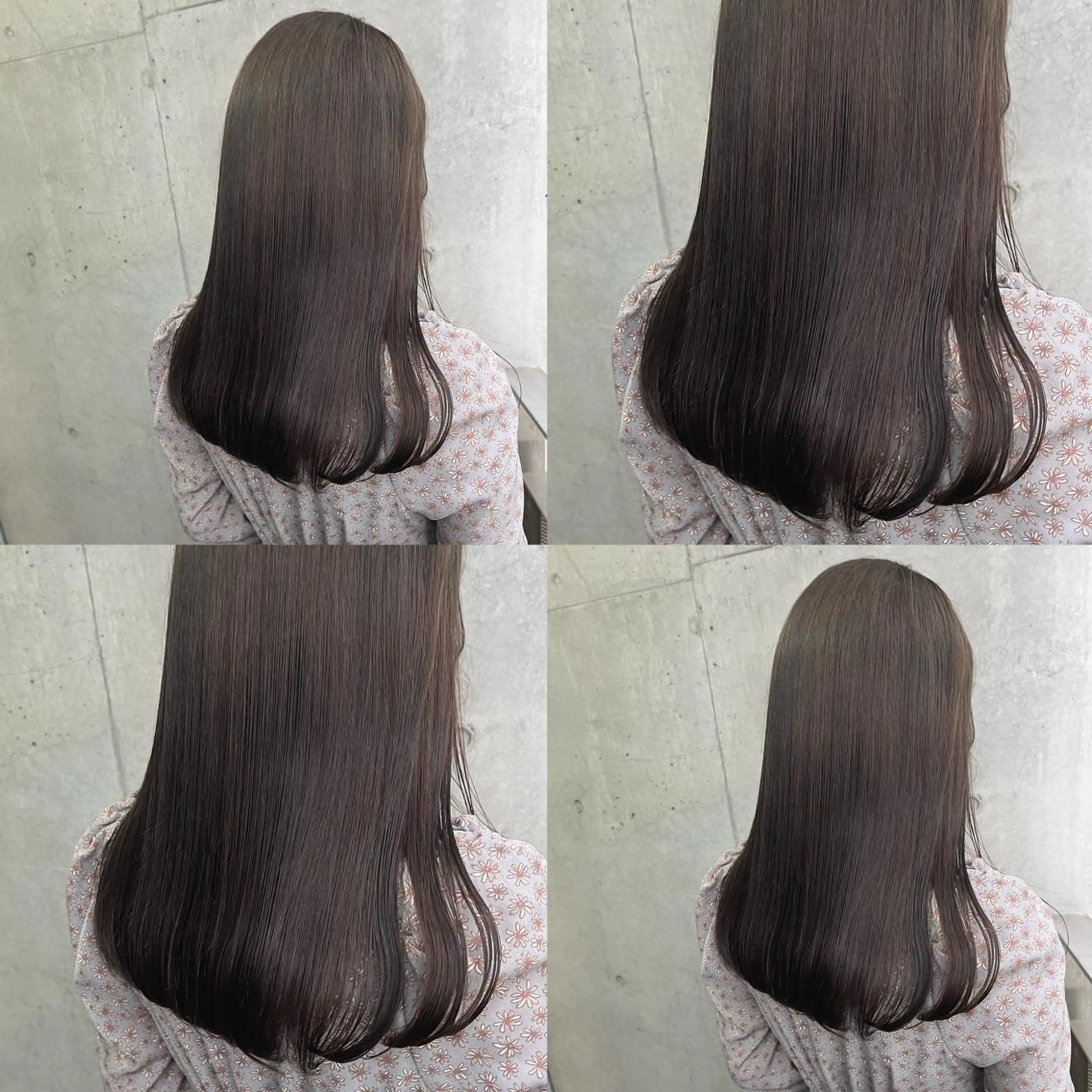 セミロング カラー アッシュ アッシュブラウン ブラウンカラー 透明感カラー グレージュ カット ヘアカラー トリートメント ヘッドスパ ヘアセット カジュアルを女っぽく 𝗮𝘆𝗮𝗰𝗼のヘアスタイル