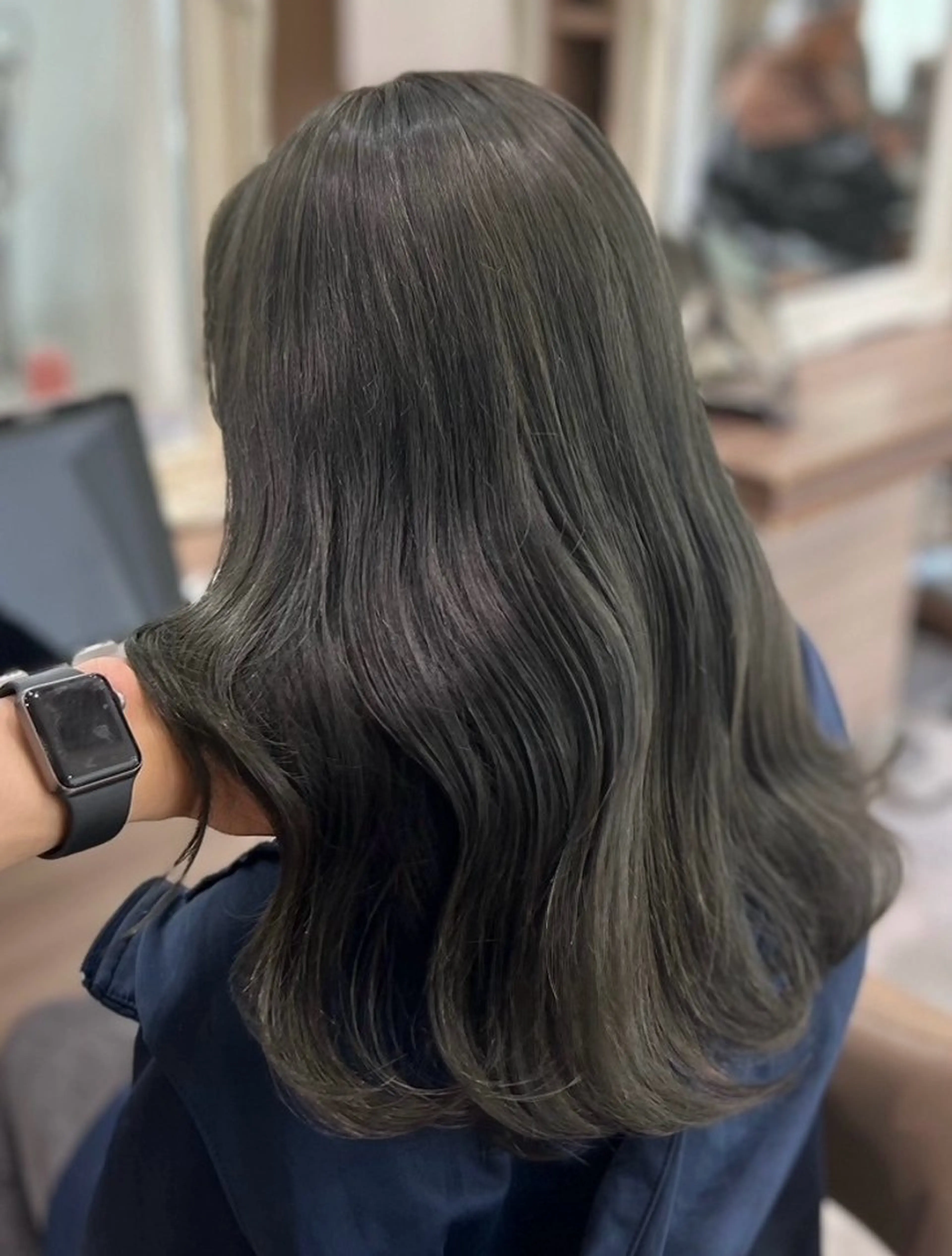ロング ヘアカラー トリートメント 艶カラー/カット モデル募集中/あやかのヘアスタイル