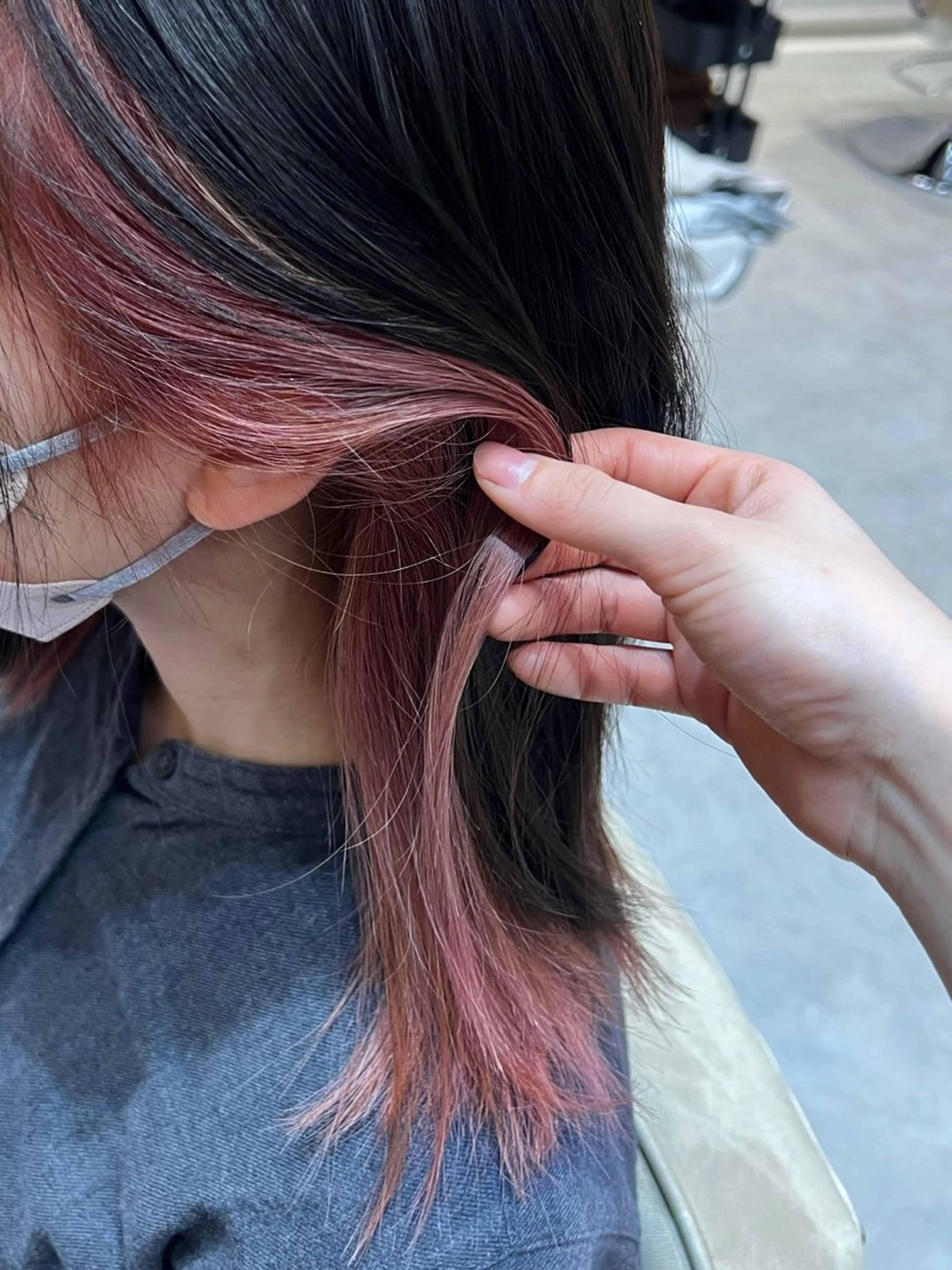 ミディアム カラー ブリーチ ケアブリーチ デザインカラー ハイトーンカラー インナーカラー ヘアカラー 透明感/明るめ ヘア/kazui🐈のヘアスタイル