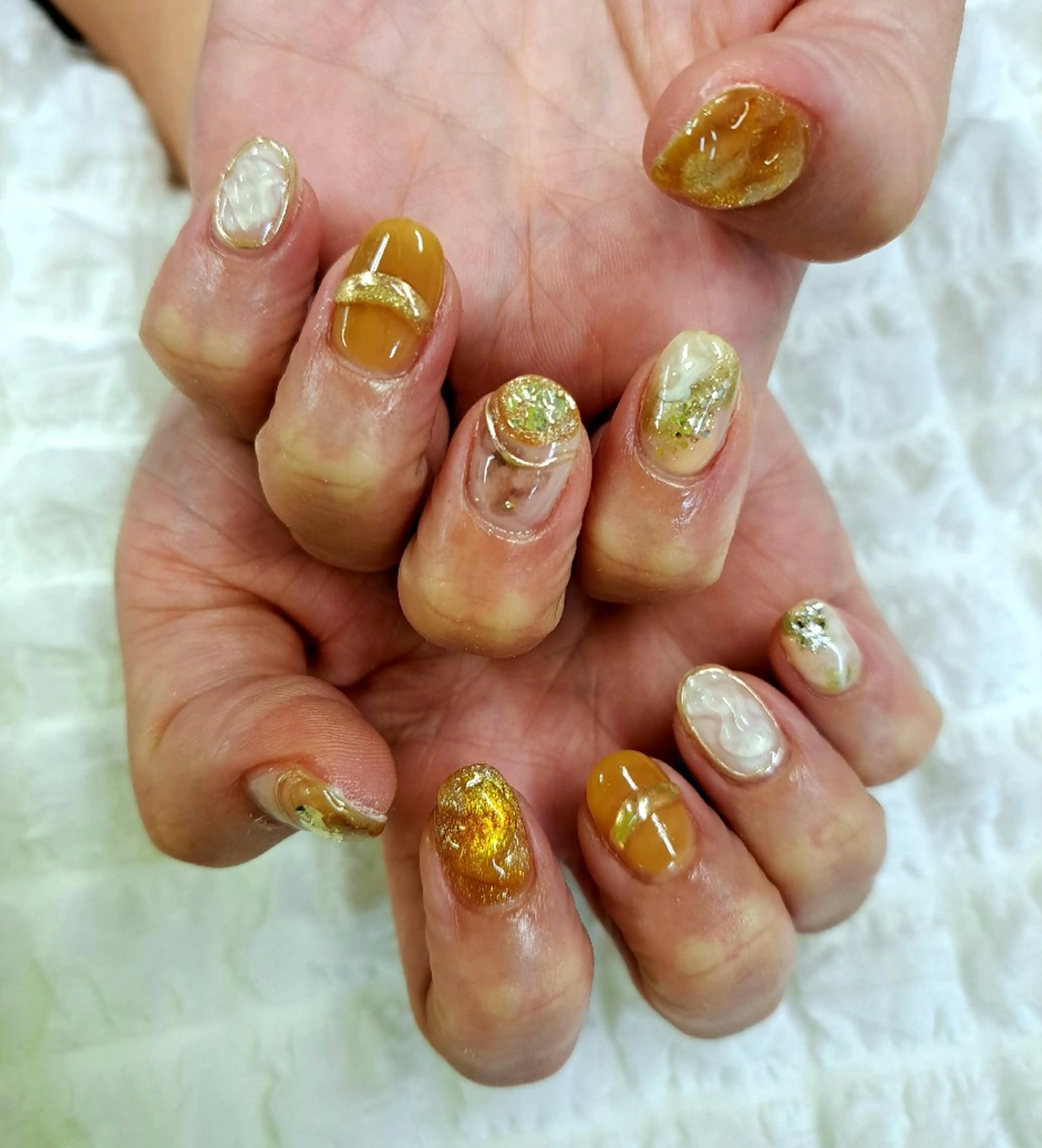 ネイル アートネイル フットネイル ジェルネイル キラキラネイル マグネットネイル 河野ちえ (雑誌掲載サロン)のネイルデザイン