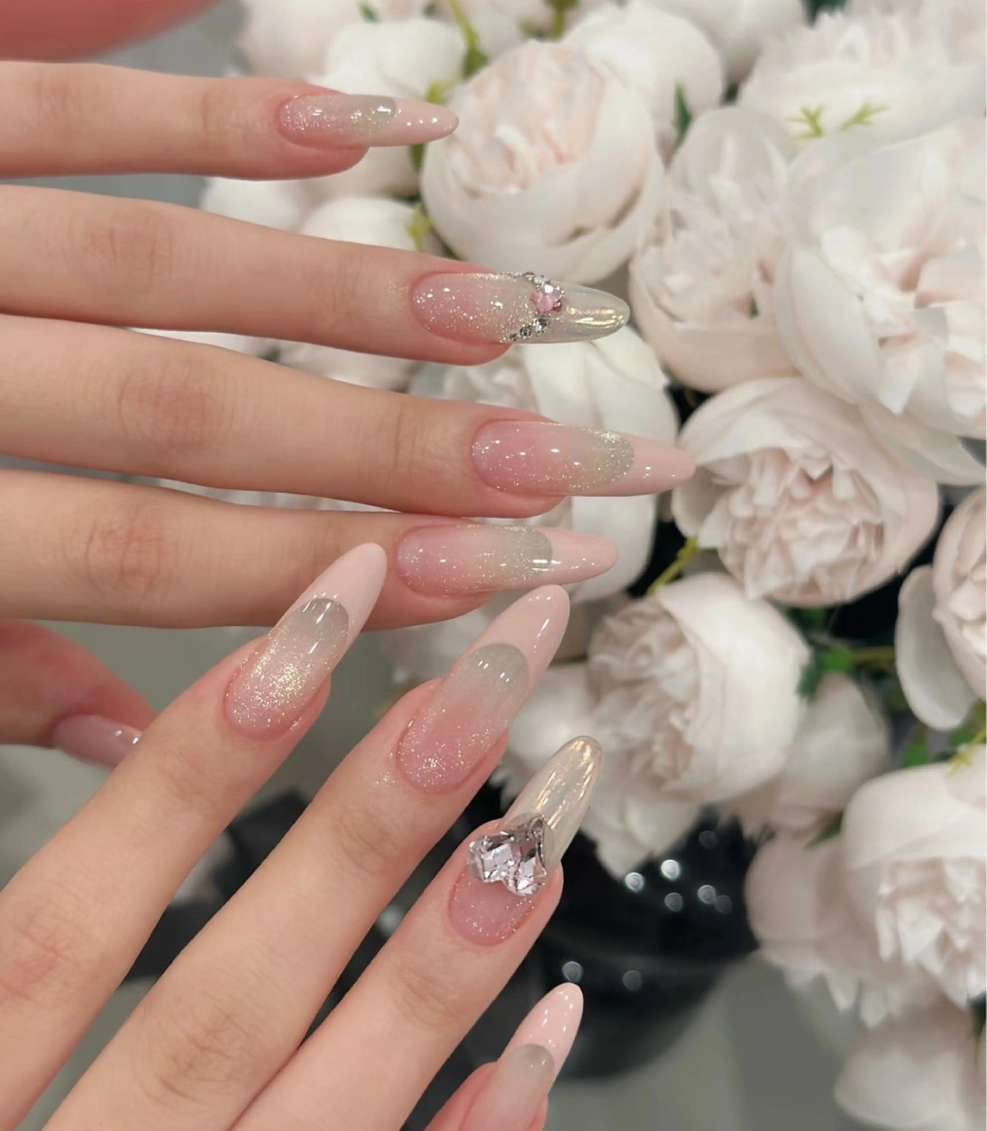 ネイル ハート 韓国ネイル オフィスネイル ワンカラーネイル シンプルネイル ハンドネイル Lynn_ Nailのネイルデザイン