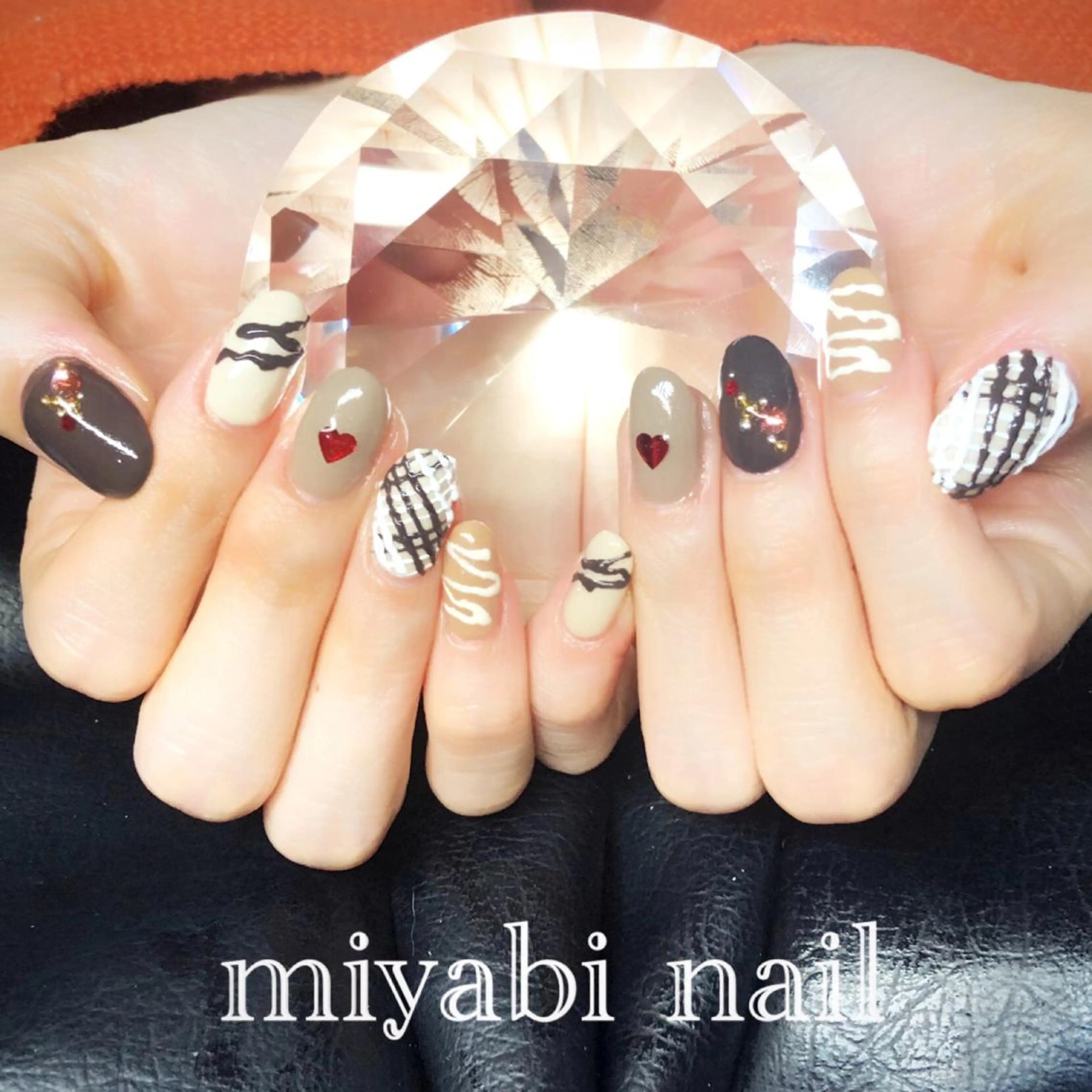 ネイル ジェルネイル 持ち込み バレンタイン ハンドネイル miyabi nail 桂川駅近くのネイルデザイン