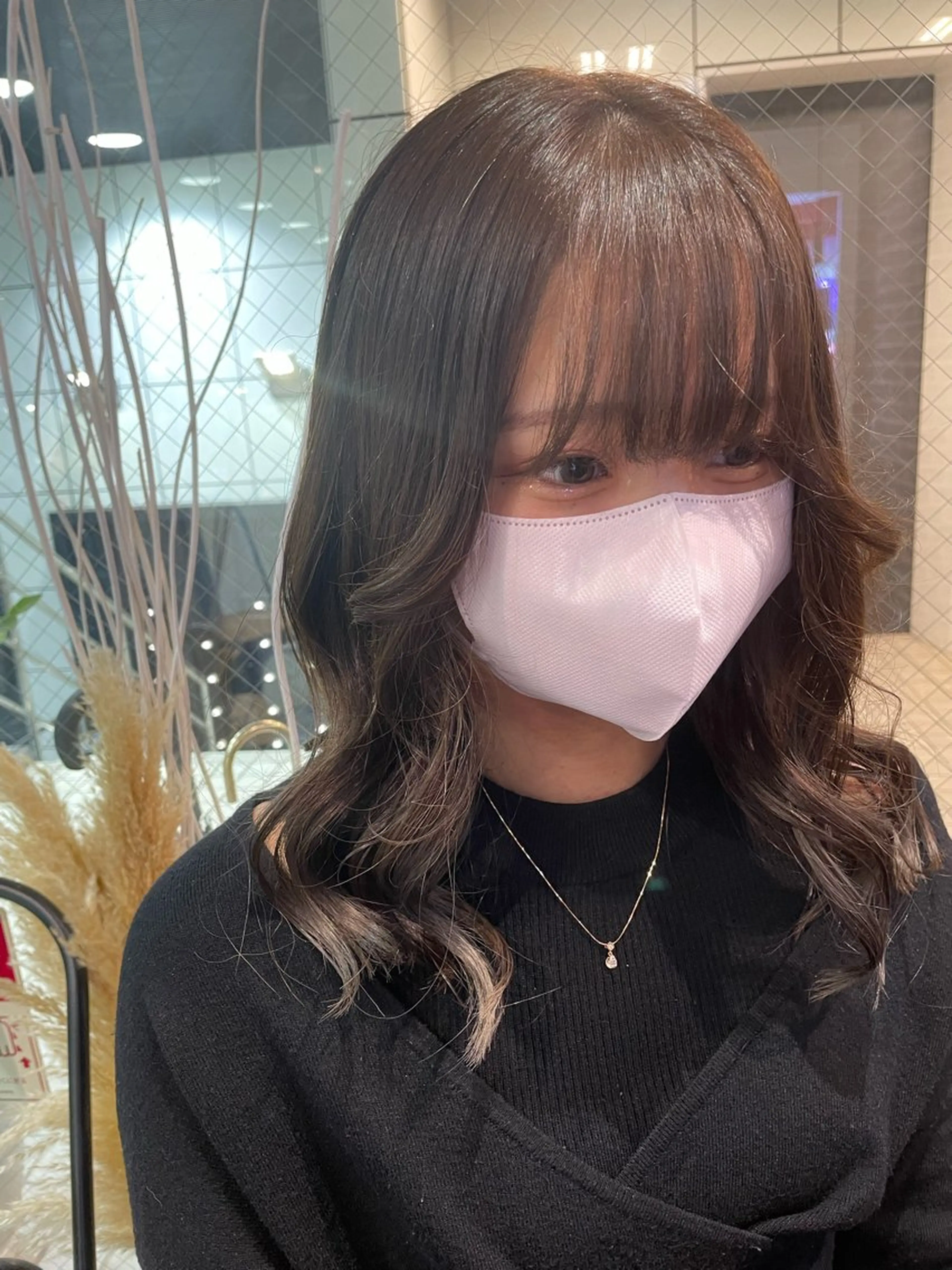 セミロング カラー ヘアアレンジ ヘアカラー ‪るか/‪透明感 カラー/アレンジのヘアスタイル