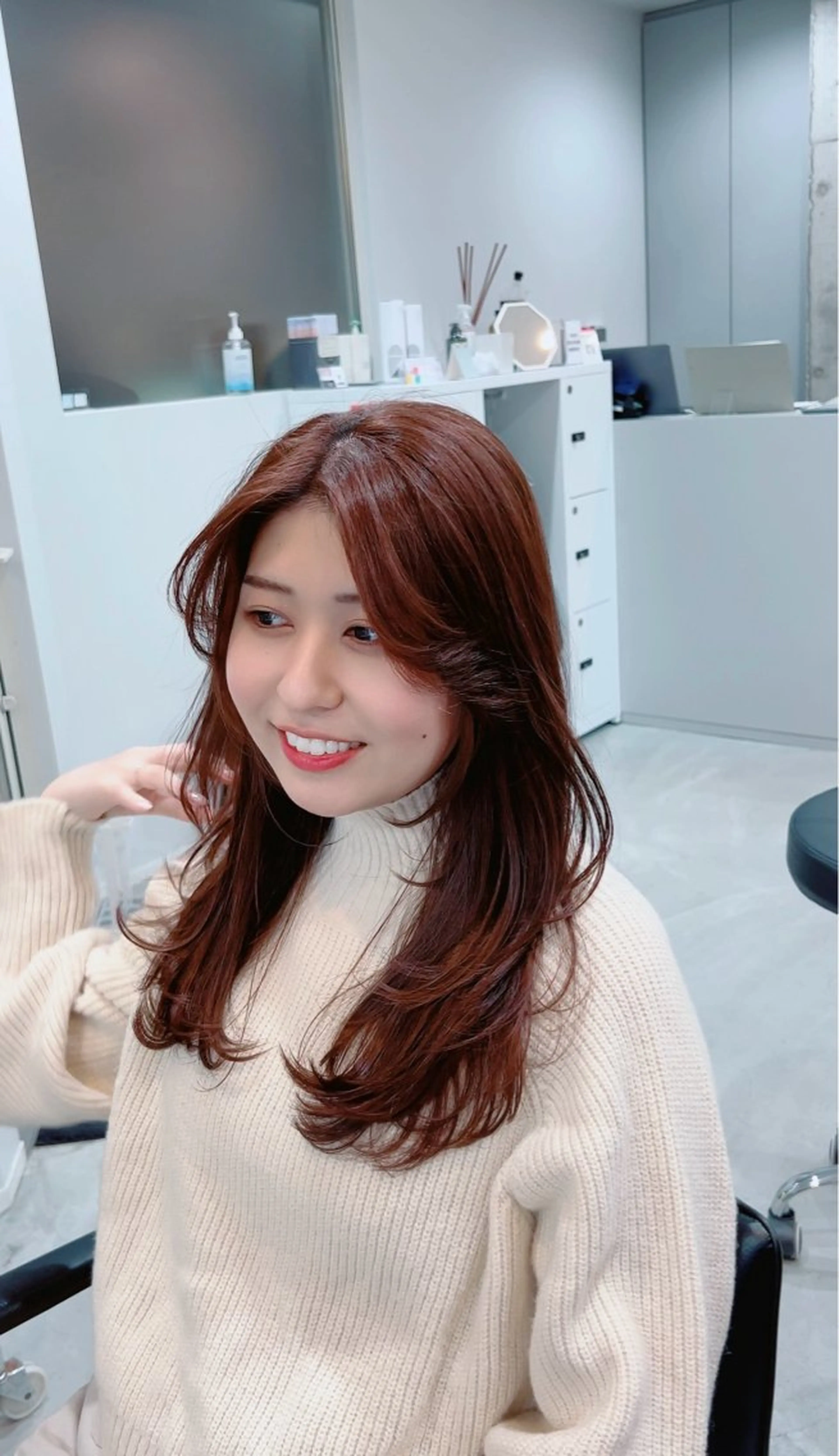 セミロング カット ヘアカラー トリートメント ✨上品可愛い 時短艶髪/後藤✨のヘアスタイル