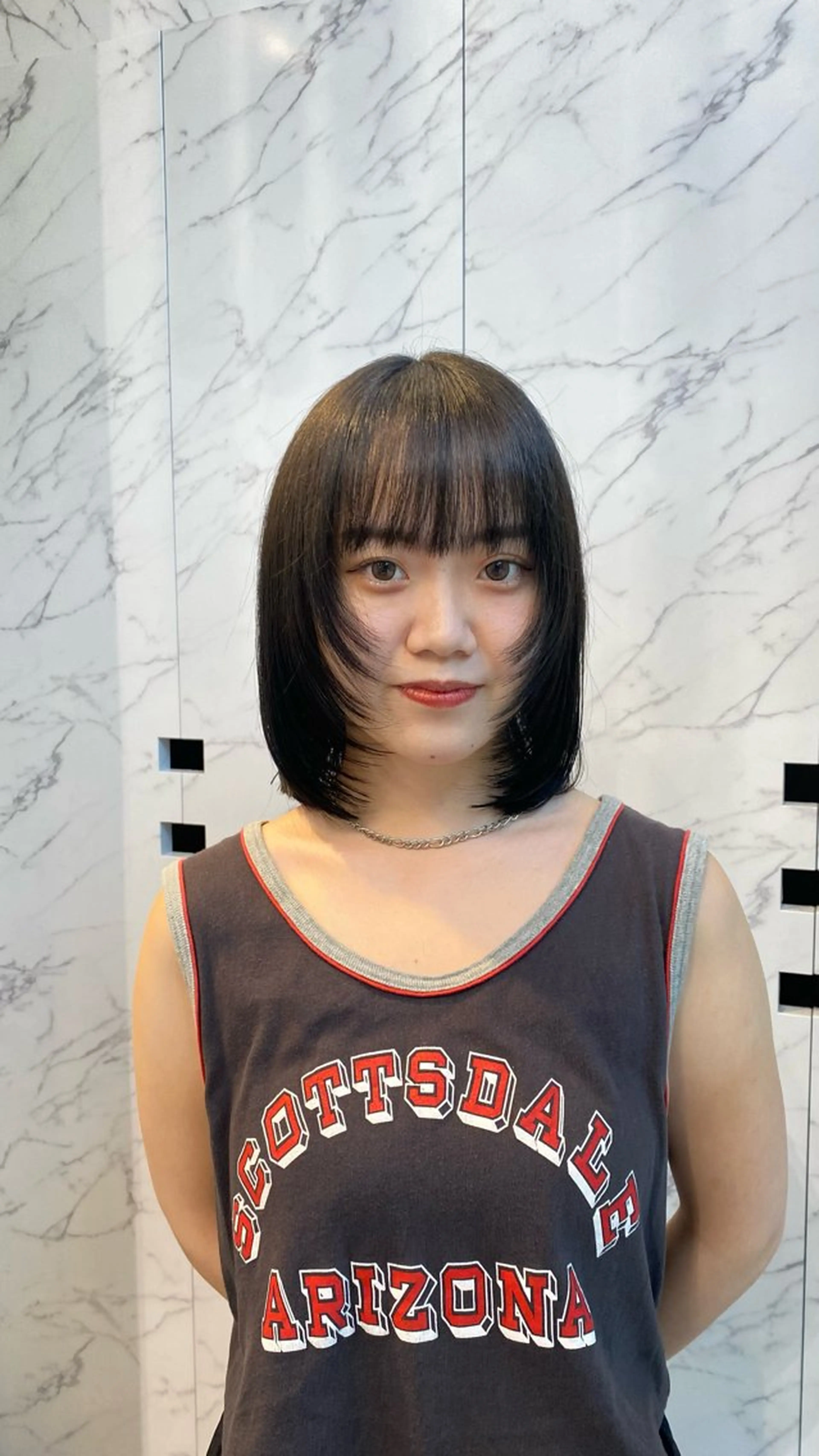 ミディアム カット ヘアカラー マツザキ マナトのヘアスタイル