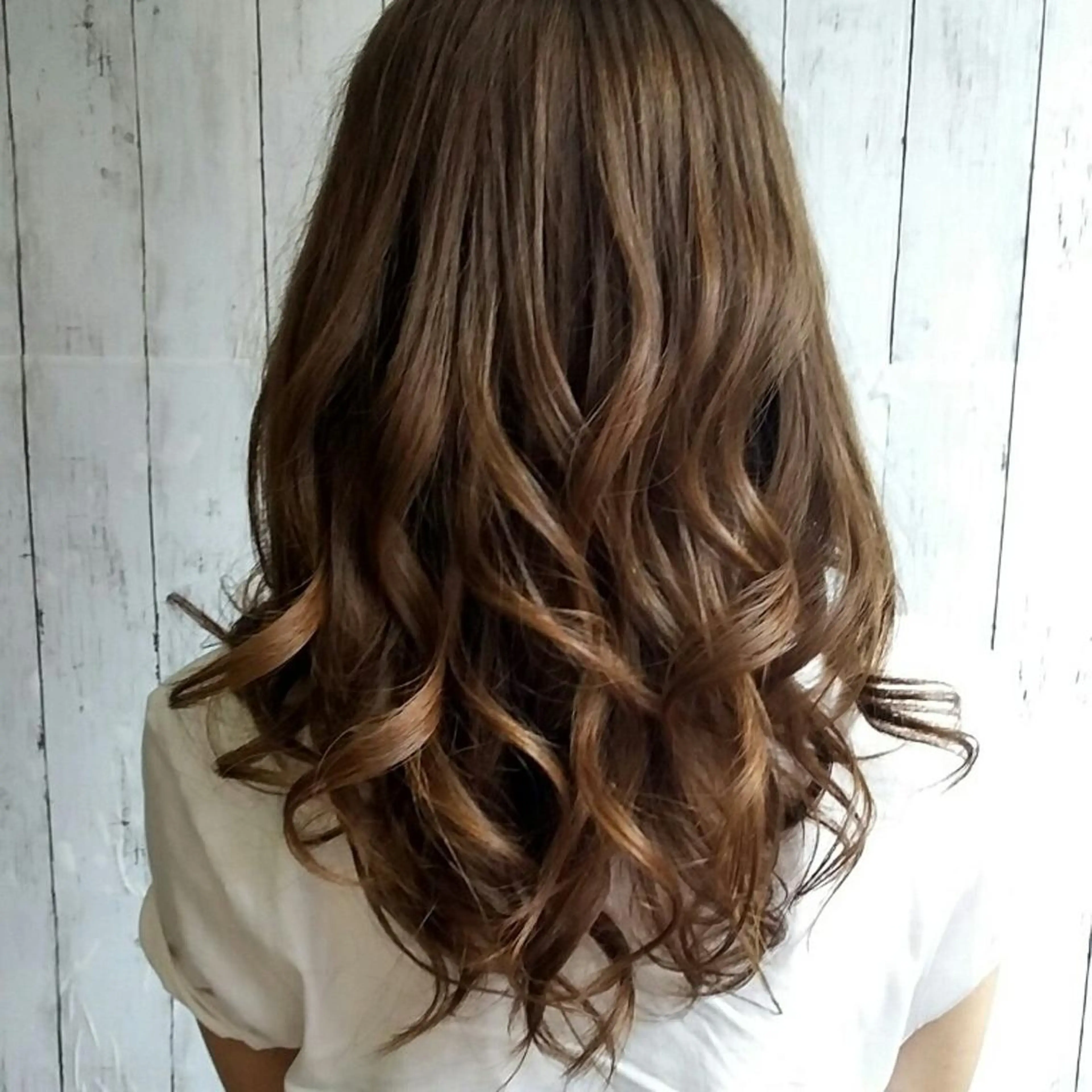 セミロング カラー alpha. カラーエクステ下妻のヘアスタイル