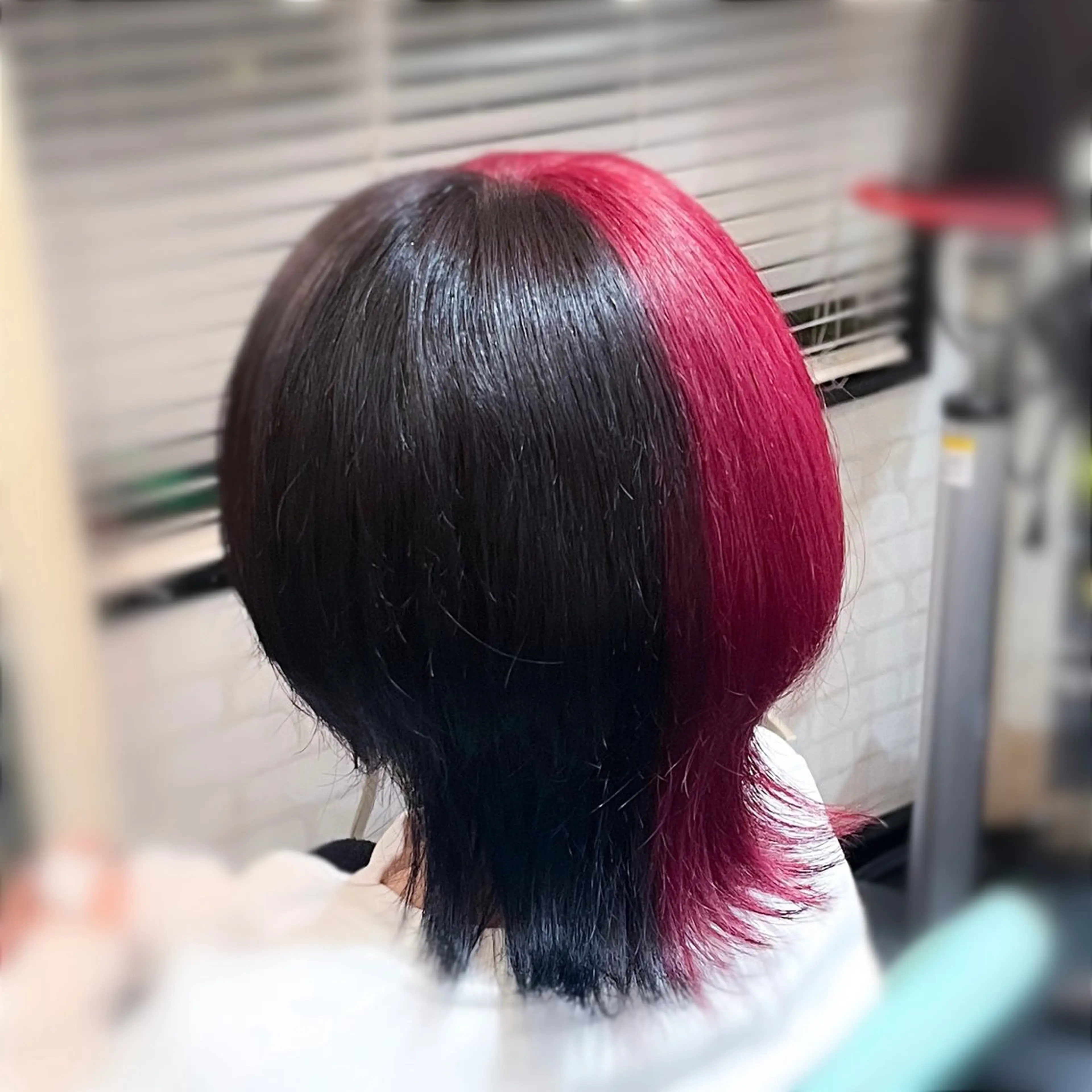 ショート カラー ヘアアレンジ 黒髪 ブリーチ ケアブリーチ レッドカラー トリートメント ヘアカラー トリートメント Kimura Shinyaのヘアスタイル