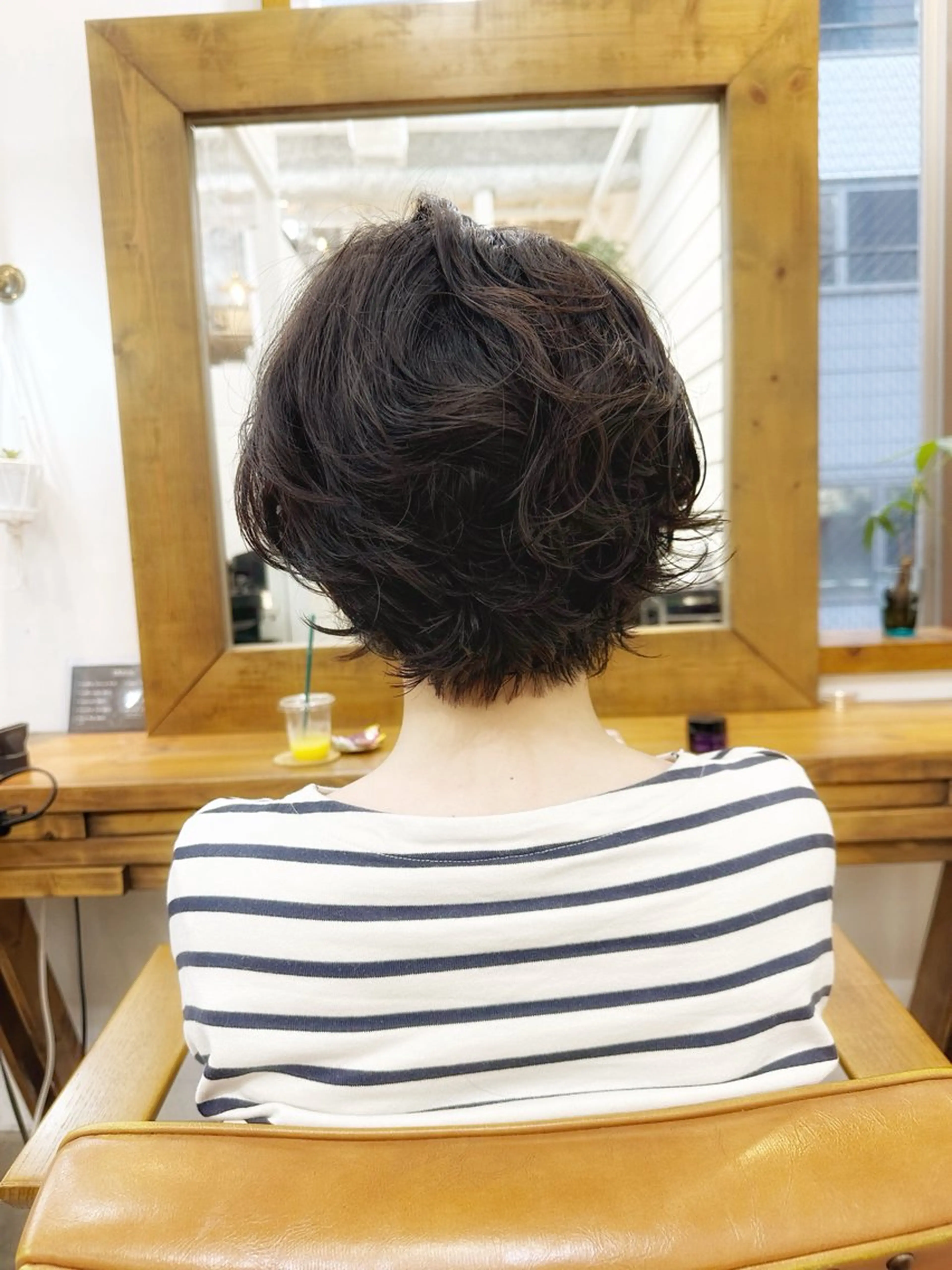 ショート パーマ ショートボブ ハンサムショート ボブ くせ毛 ショートヘア カット パーマ newline銀座所属・銀座ショート/ 大人ショート/金子涼のヘアスタイル