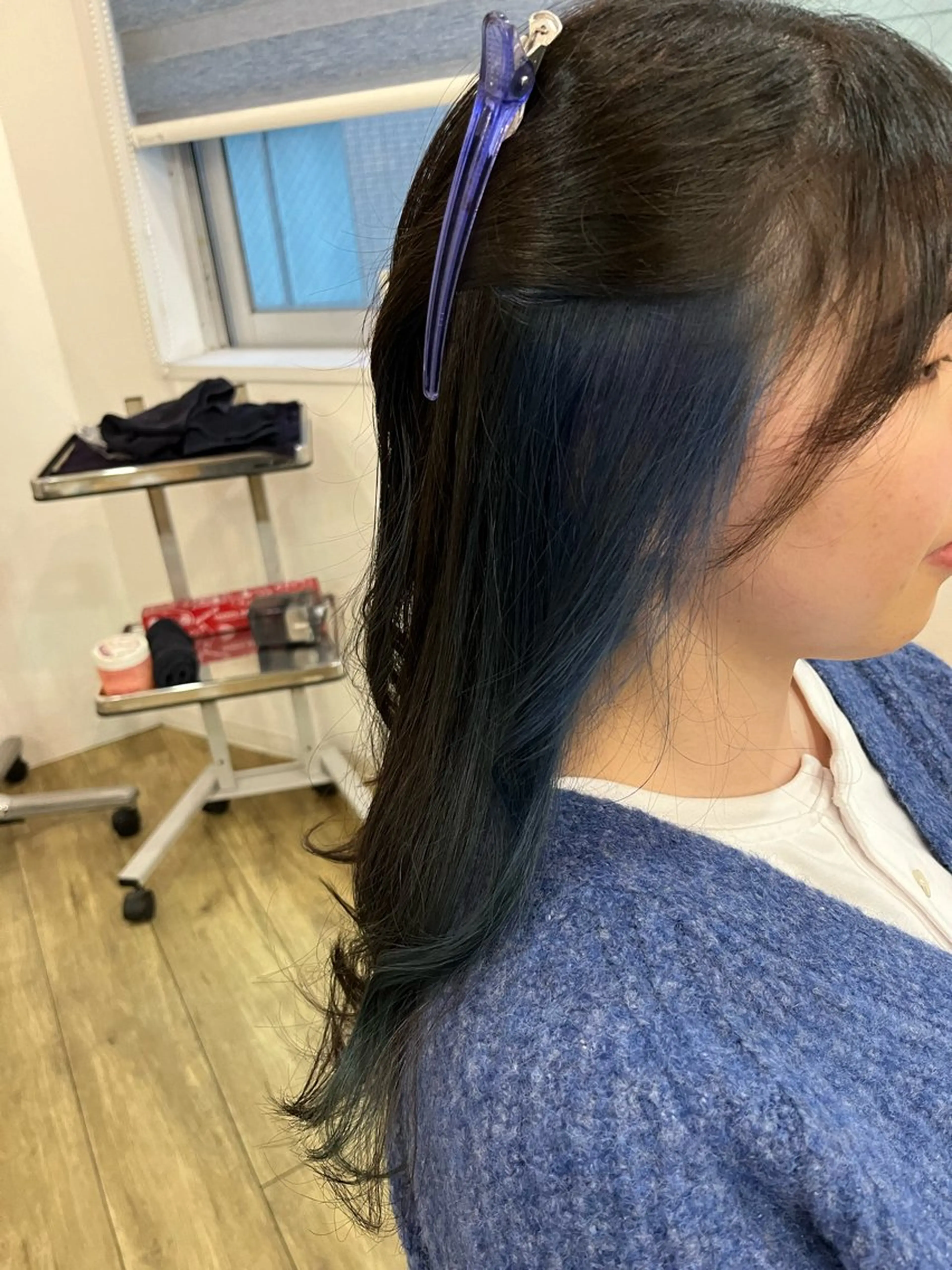 ロング カラー アクアカラー ブルーカラー カット ヘアカラー トリートメント ミクෆ‪/似合わせ /ブリーチ🌷のヘアスタイル