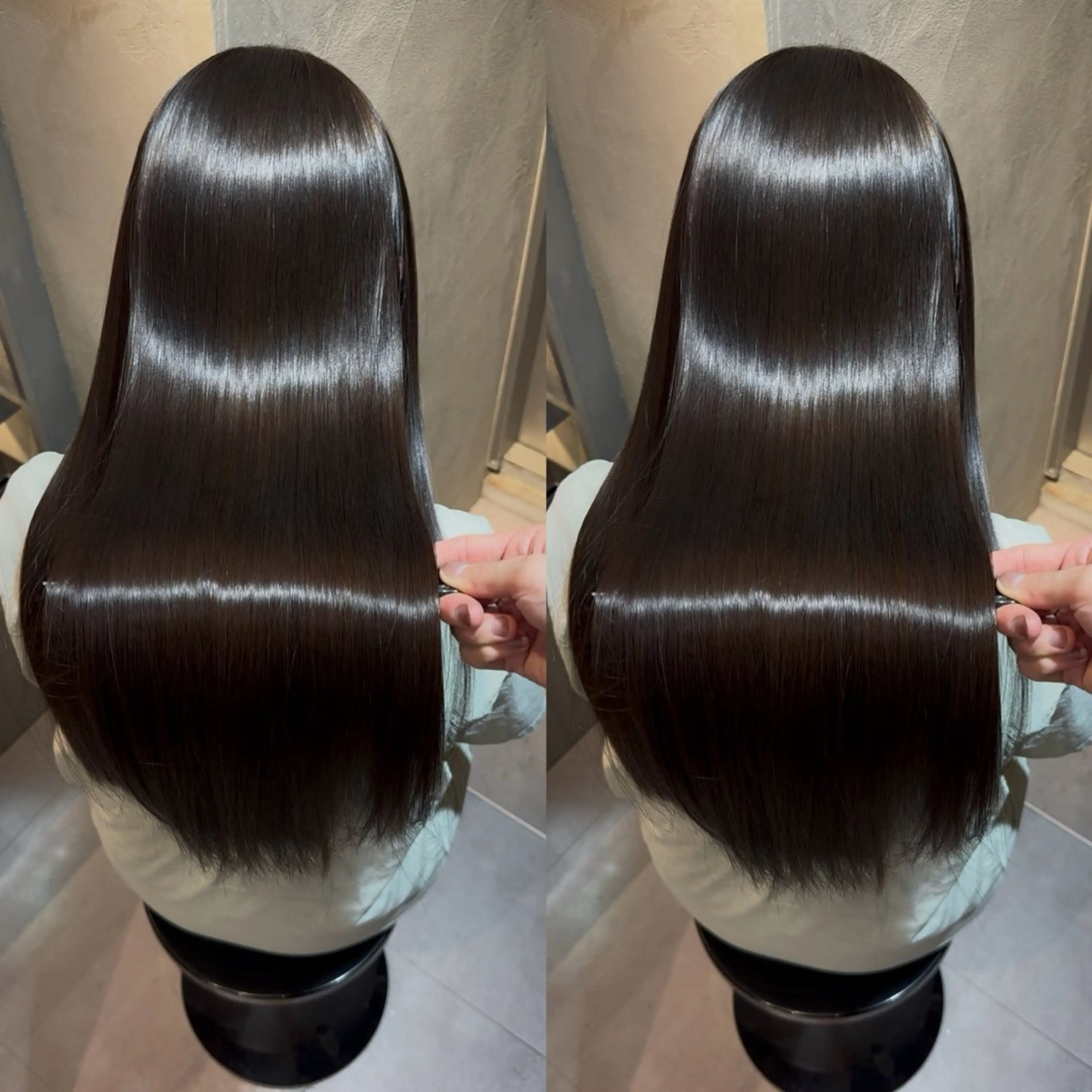ロング カラー ブリーチ 髪質改善 縮毛矯正 トリートメント カット ヘアカラー トリートメント 髪質改善女性支持率 Ｎｏ．1💍yasuのヘアスタイル