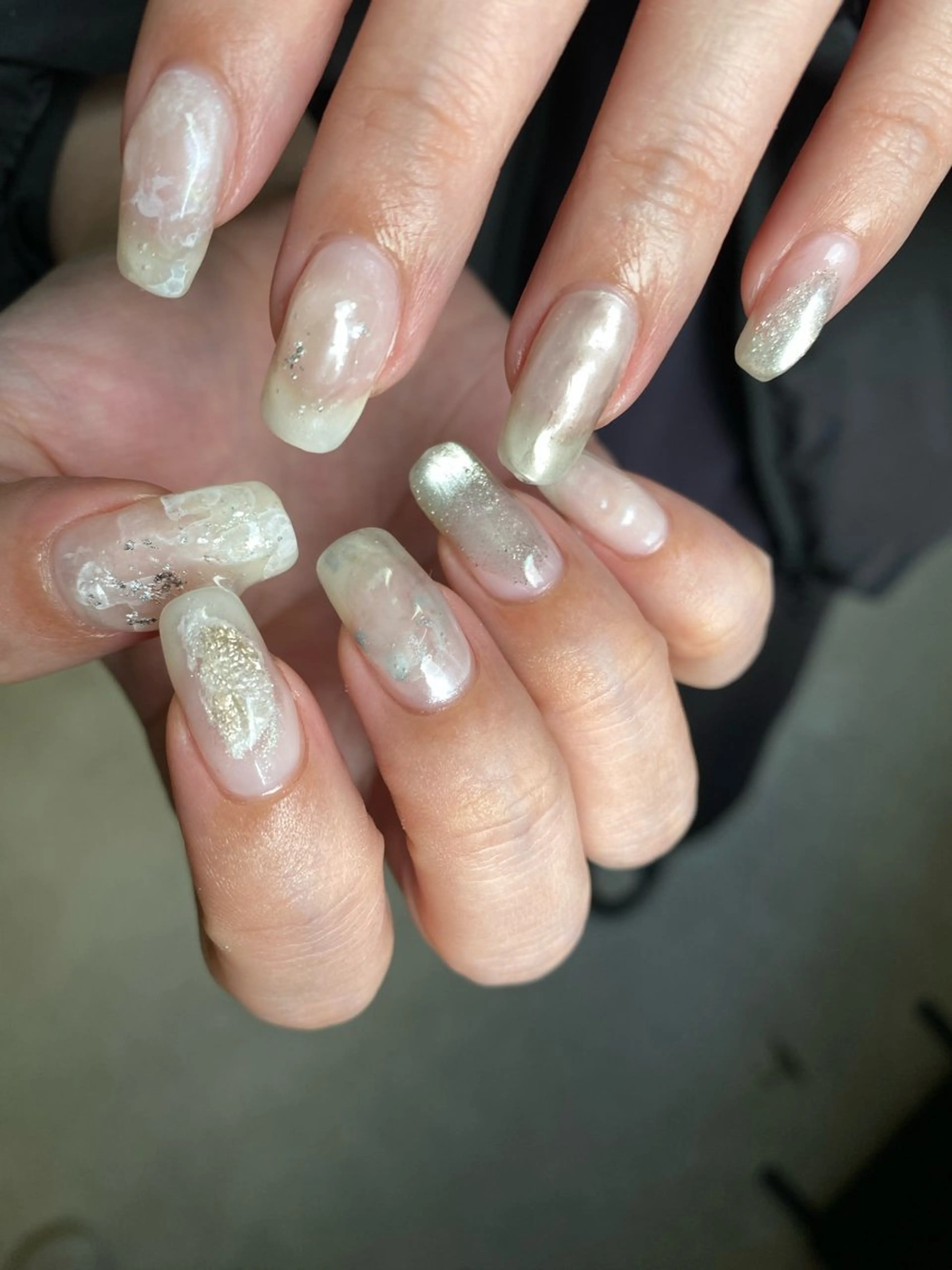 ネイル ジェルネイル マグネットネイル 持ち込み ニュアンスネイル ワンカラーネイル ハンドネイル 草加ニュアンスネイル 🌚hersのネイルデザイン