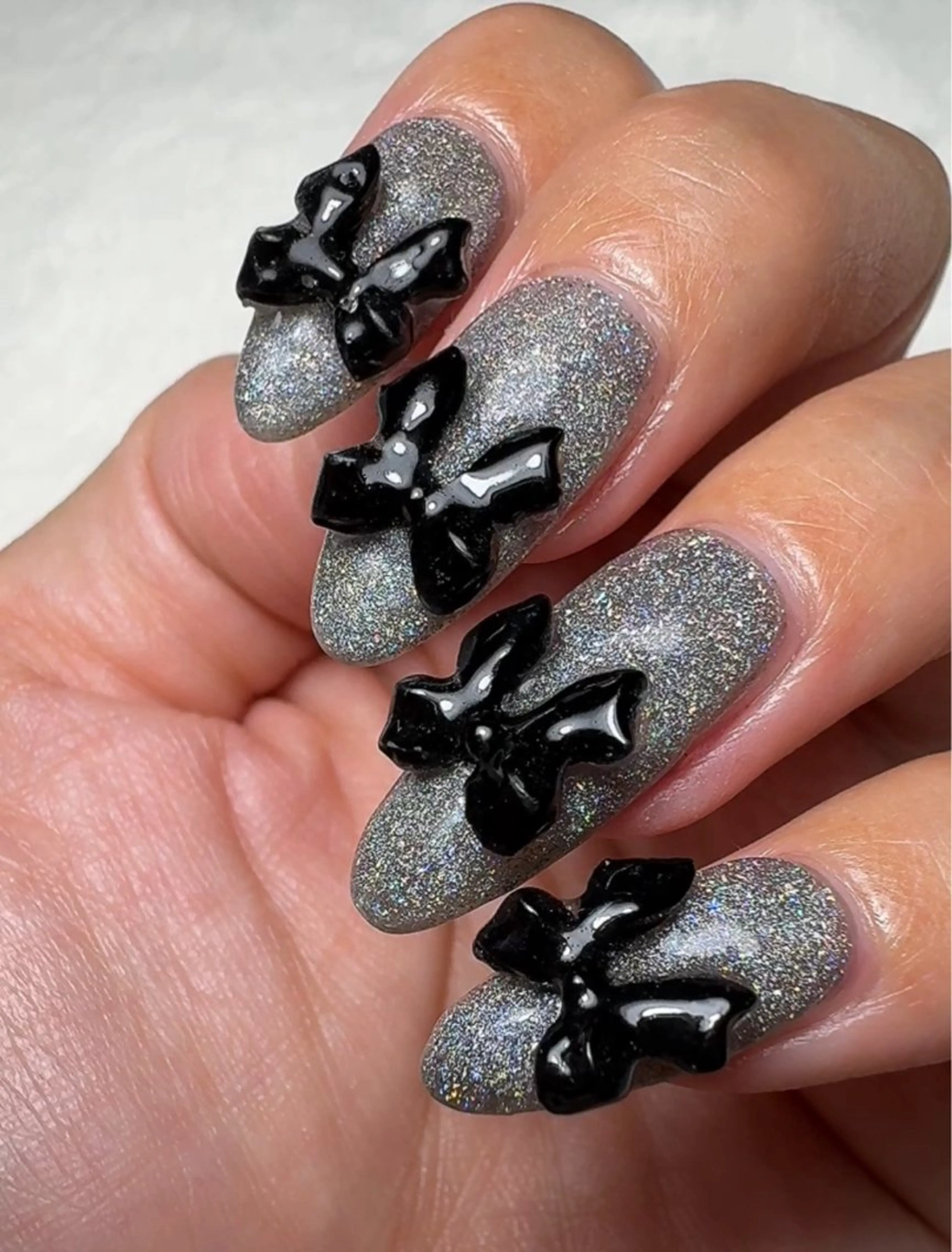 ネイル フラッシュネイル フラッシュマグ リボン ToA nailのネイルデザイン