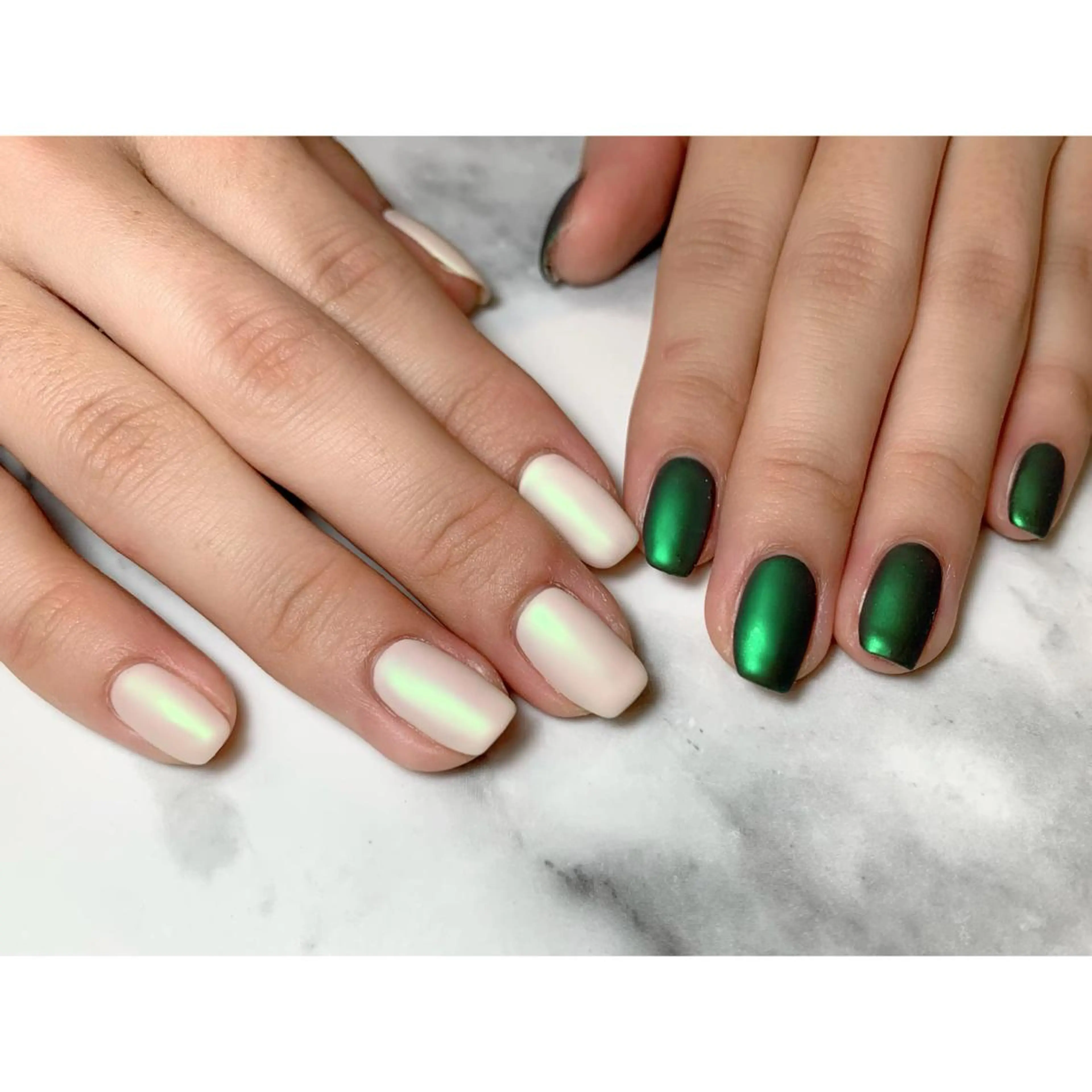 ネイル マットネイル ミラーネイル nailsalon maluriのネイルデザイン