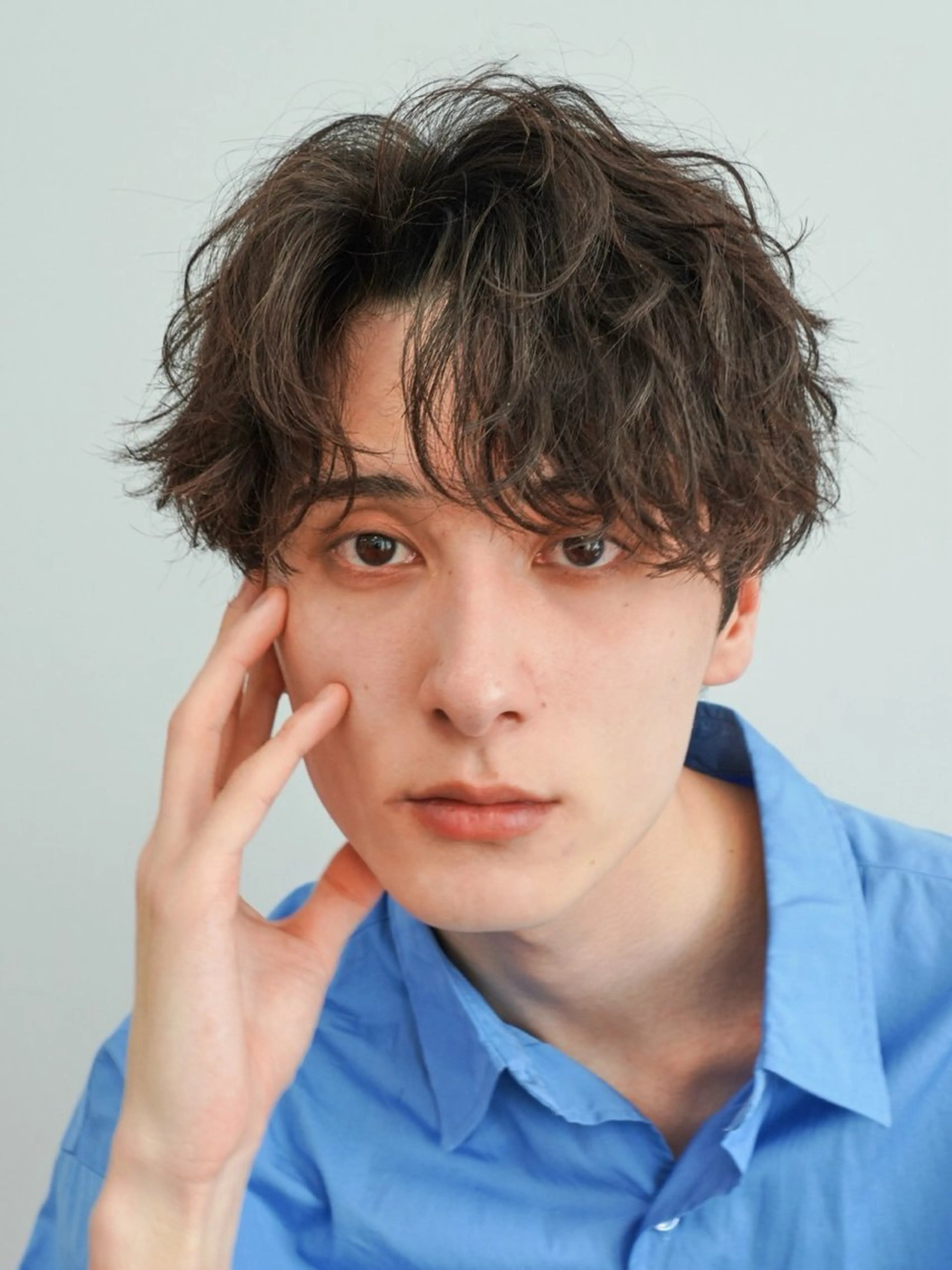 カラー パーマ メンズ メンズパーマ カット ヘアカラー パーマ fifth 渋谷原宿 波巻きパーマイノウエのヘアスタイル