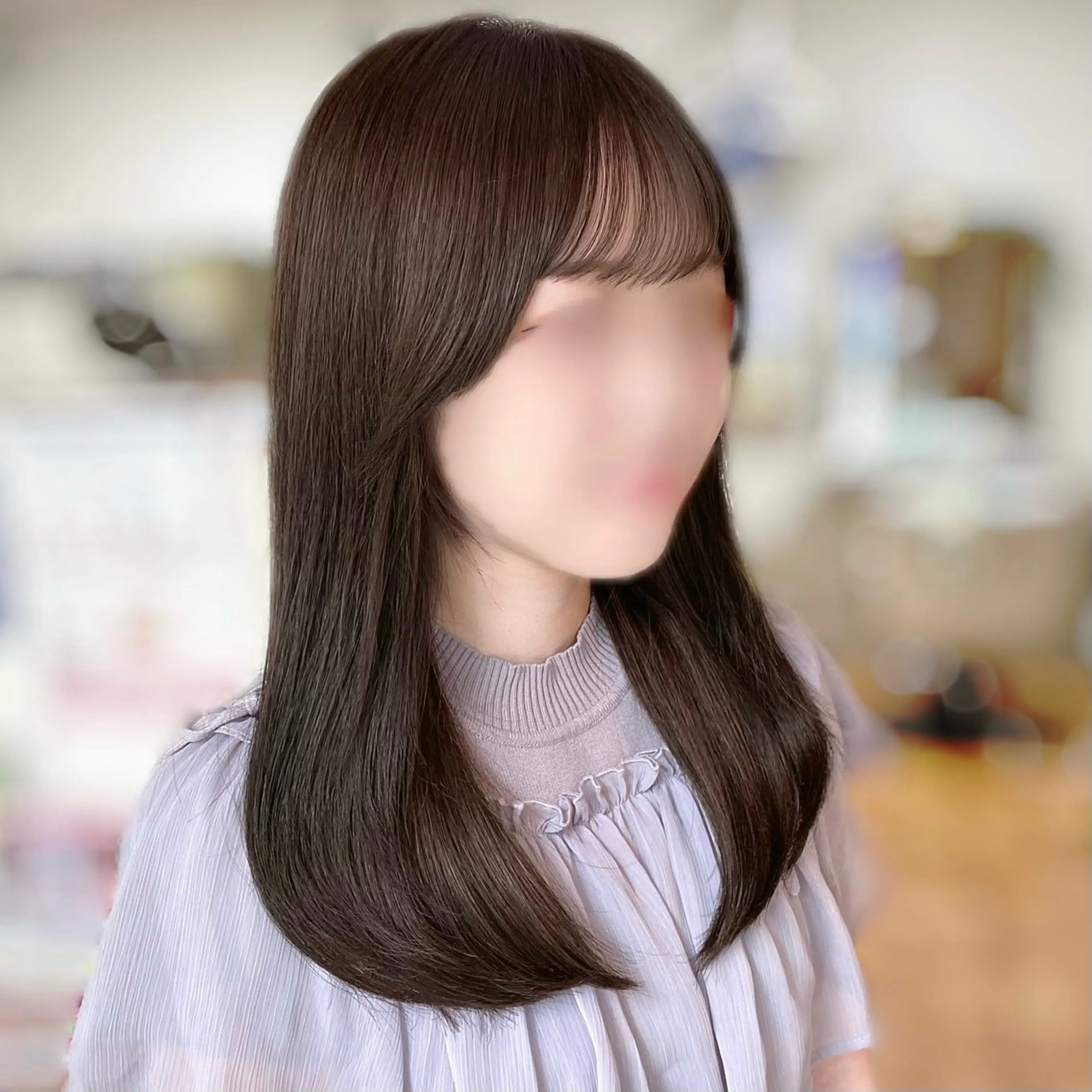 ロング カラー ブリーチ ラベンダーカラー ヘアカラー トリートメント 🥣 hashi 🛋️のヘアスタイル