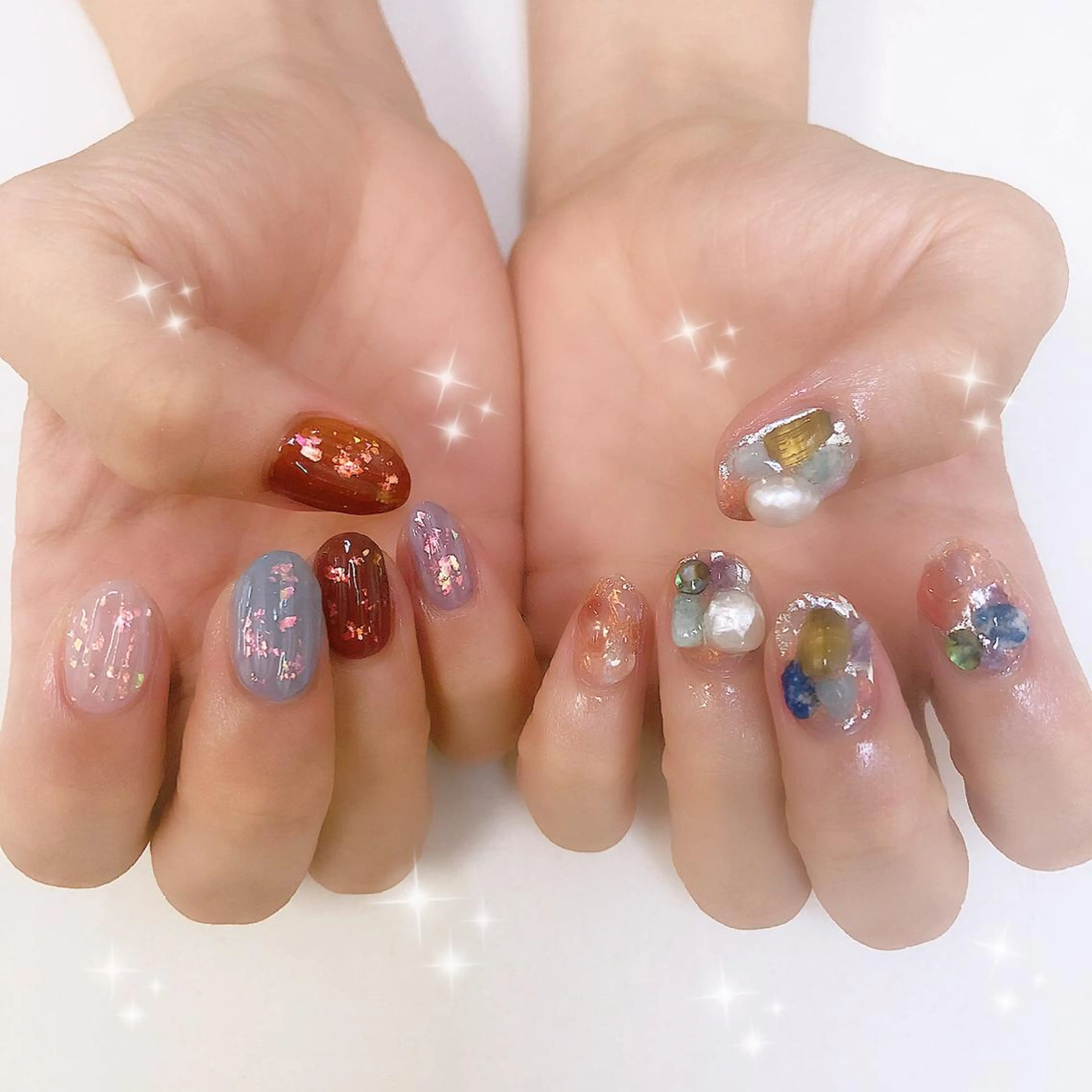 ネイル 持ち込み ニュアンスネイル ハンドネイル フットネイル mi chiのネイルデザイン