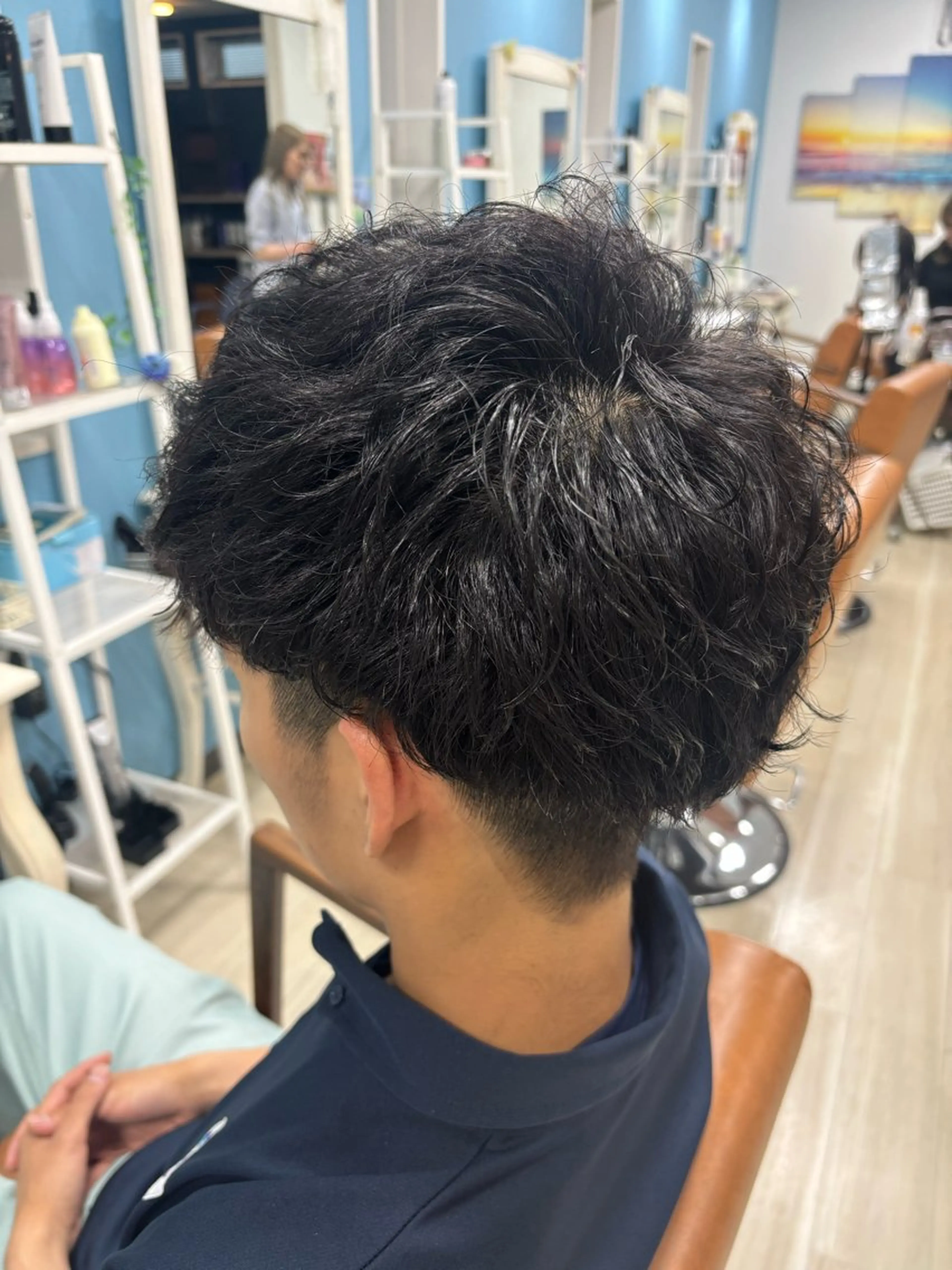 パーマ メンズ メンズパーマ スパイラルパーマ アジュール所属・アジュール yamasaki🦋のヘアスタイル