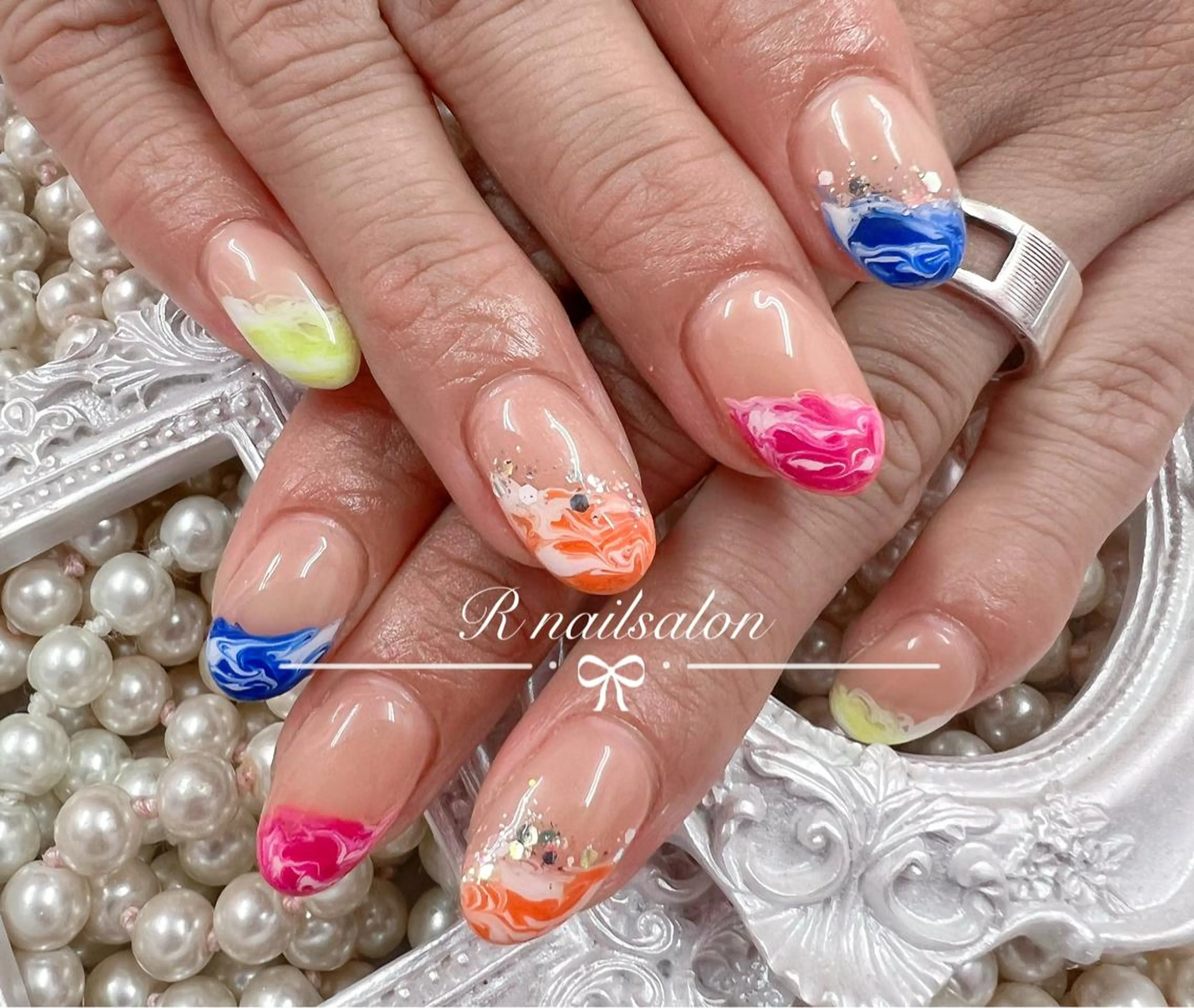 セミロング ハンドネイル R NAILSALONのネイルデザイン