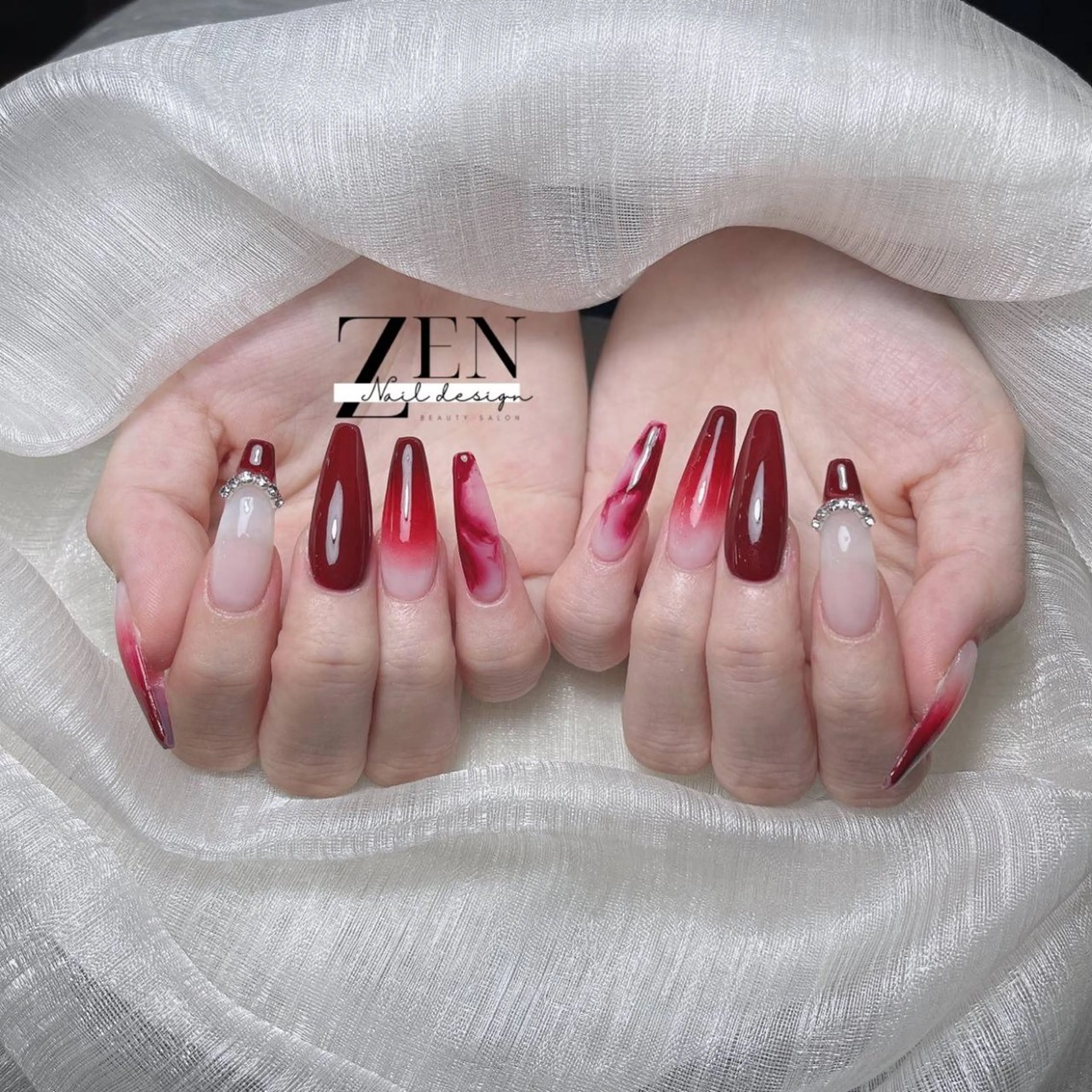 ネイル 持ち込み スカルプネイル ネイルチップ ハンドネイル Zen Nail Designのネイルデザイン