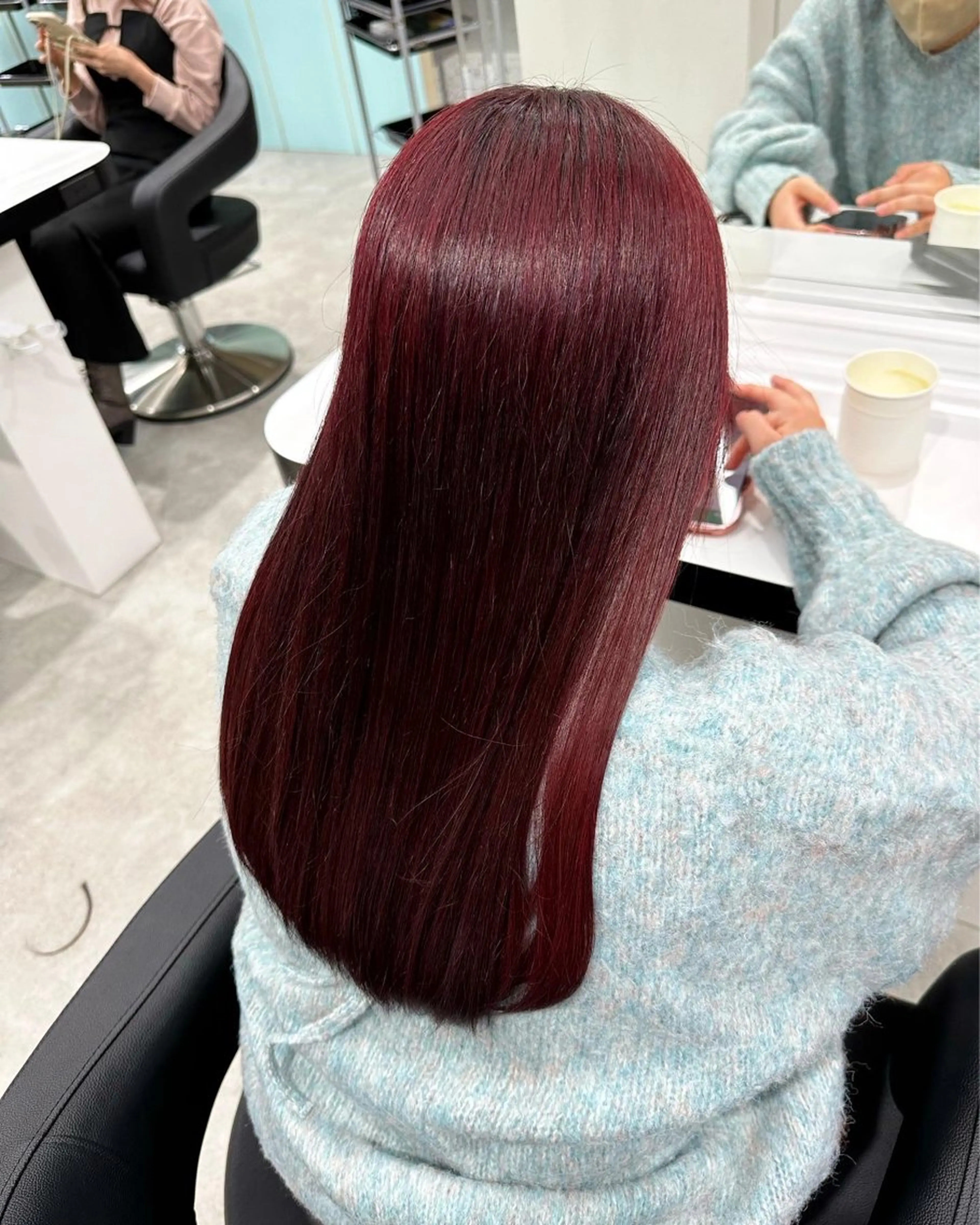 ロング カラー カット ヘアカラー 🍒ワイン系 ウルフカット🍒拓未のヘアスタイル