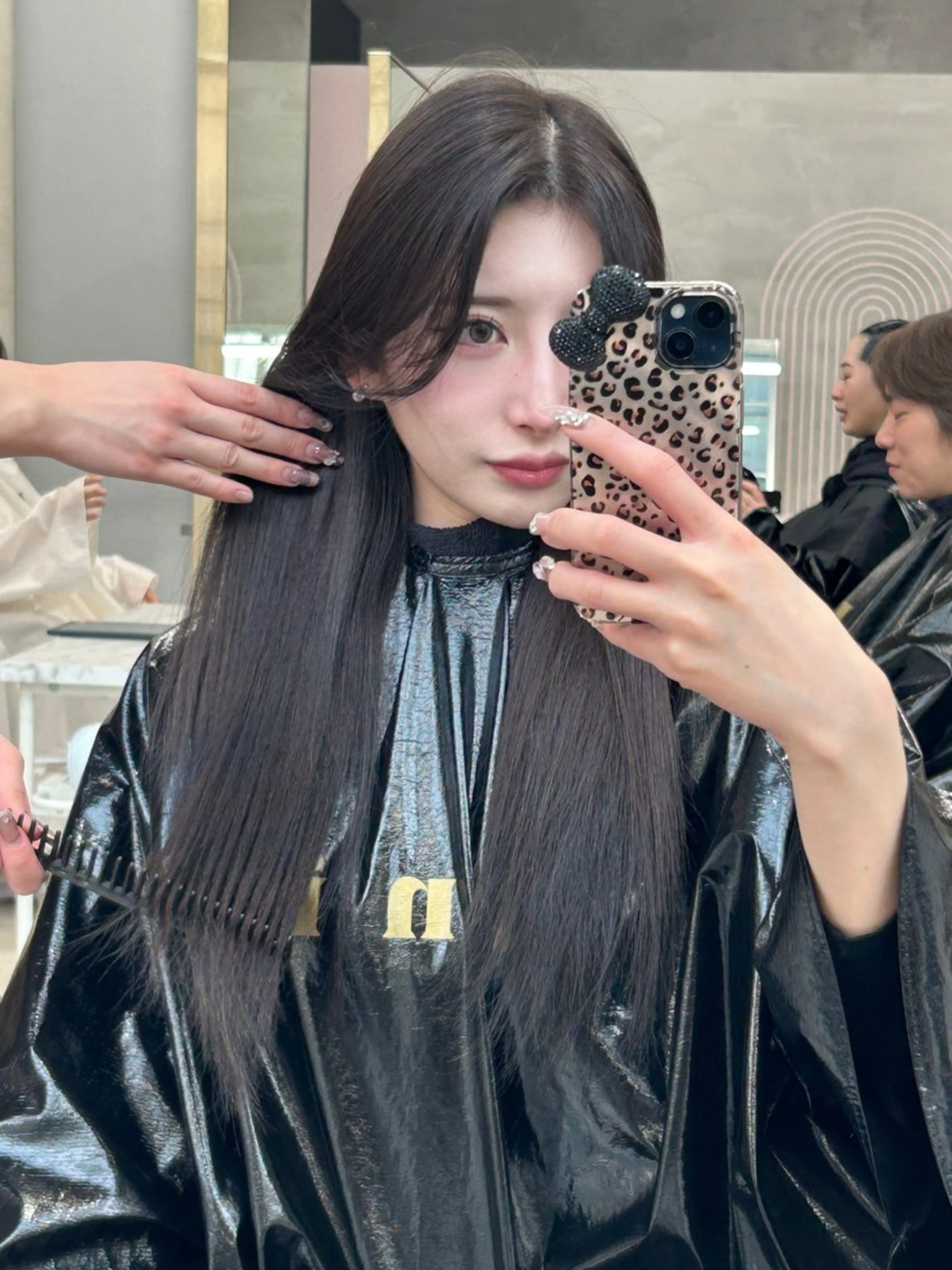 ロング カラー グレージュ 💖原宿/韓国ヘア 顔周りカット/Rioのヘアスタイル