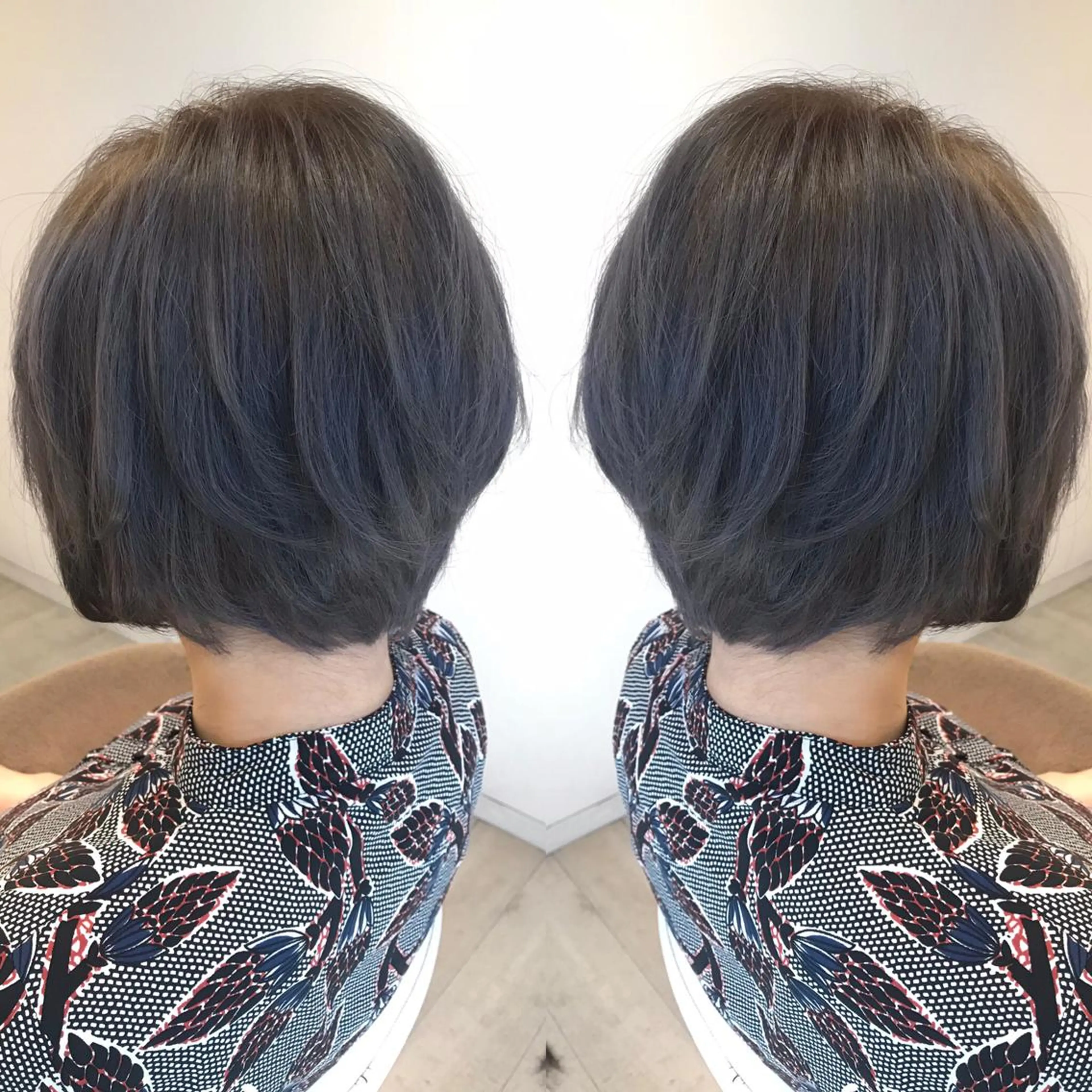 ショート カラー イルミナカラー ヘアカラー トリートメント chiyo yasuのヘアスタイル