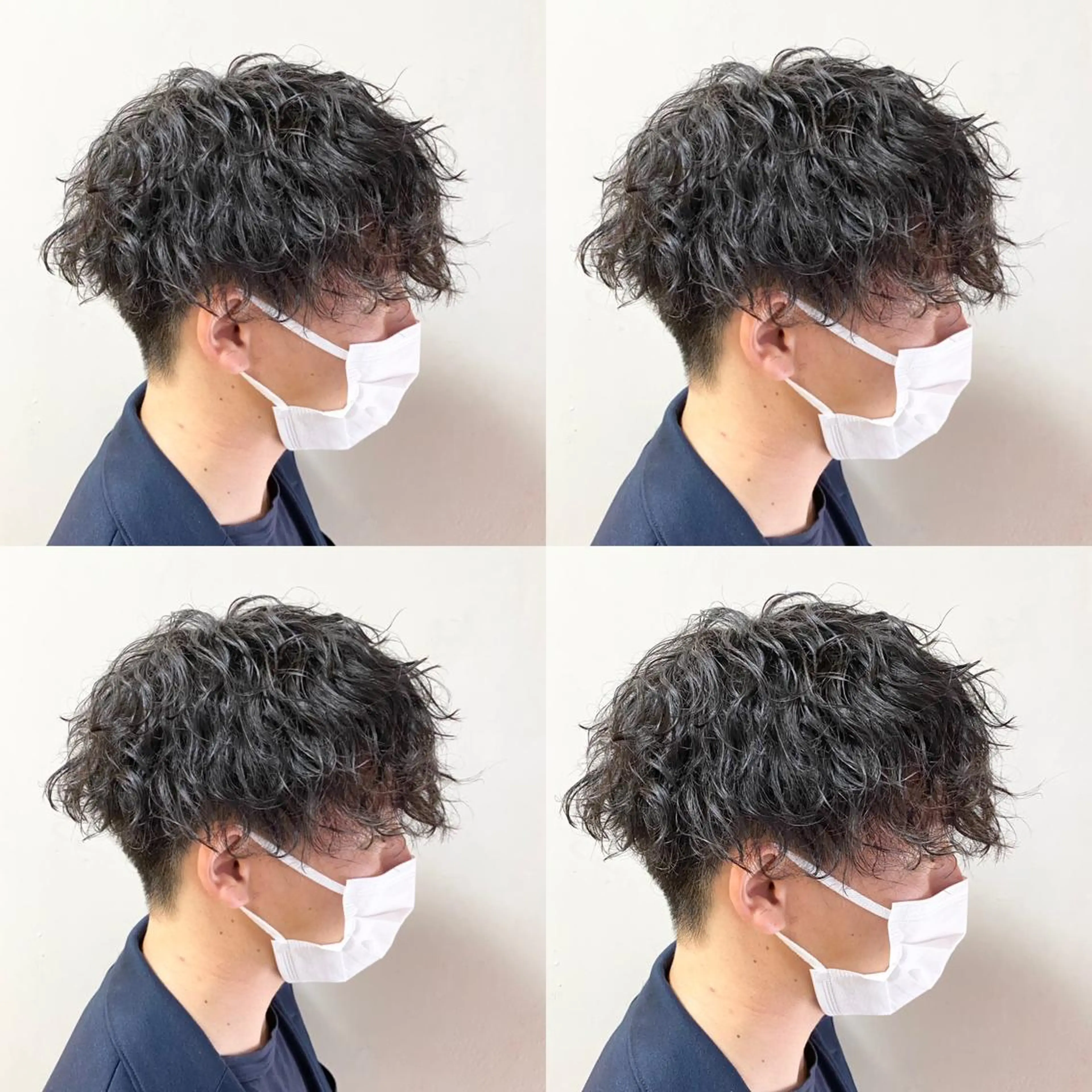 ショート パーマ メンズ メンズハイライト メンズハイトーン メンズインナーカラー メンズパーマ 学生（メンズ向け） カット ヘアカラー トリートメント 当日予約可能です！ 宜しくお願いします！のヘアスタイル