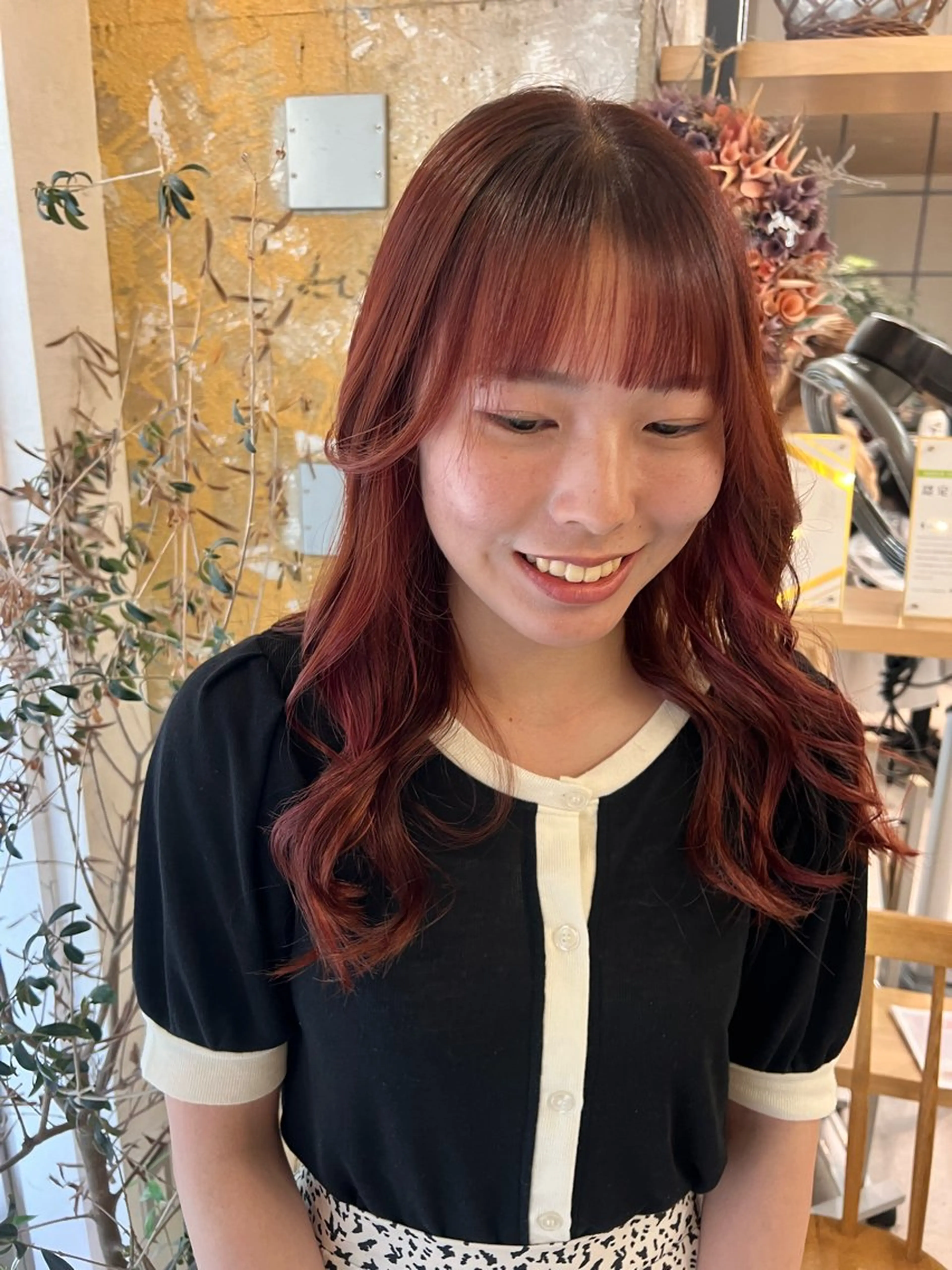 ロング ブリーチカラー 〻髪質改善〻アレンジのヘアスタイル