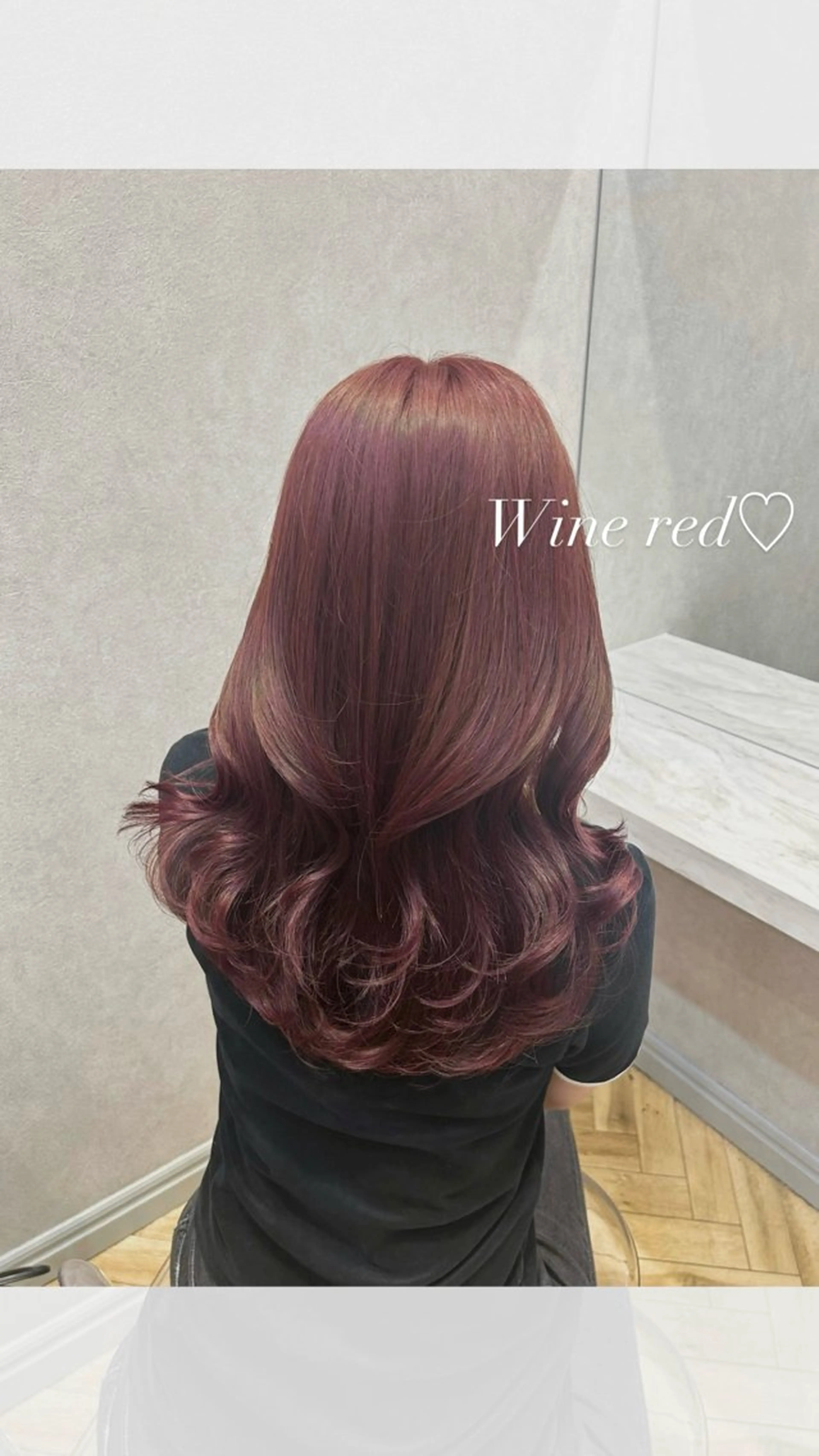 ロング カラー ヘアアレンジ レッドカラー 🩷韓国ヘア/レイヤ ー🩷Maikaのヘアスタイル