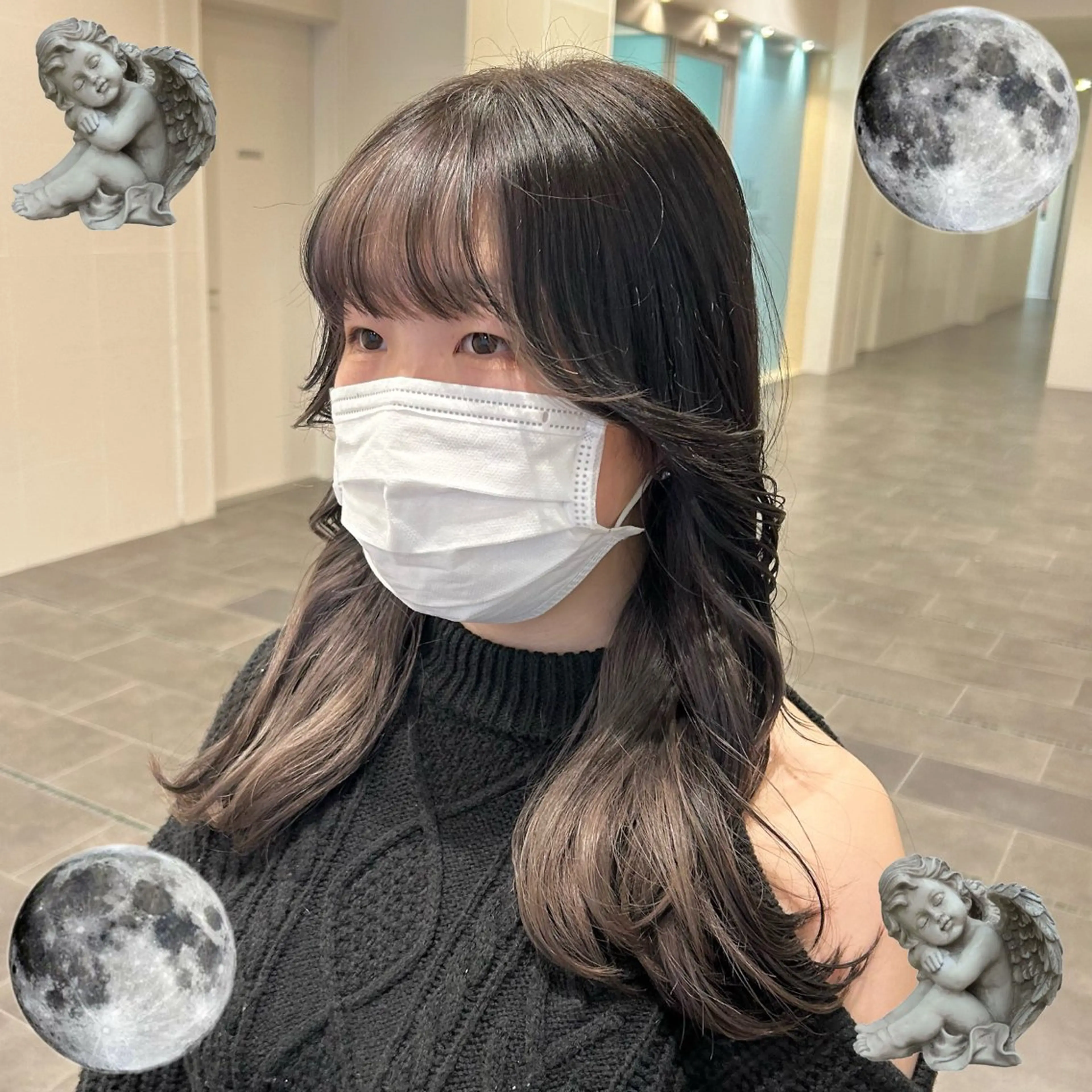 ロング カット La Blessグランサロン梅田店所属・梅田美容室/ブリーチ なし/レイヤーカットのヘアスタイル