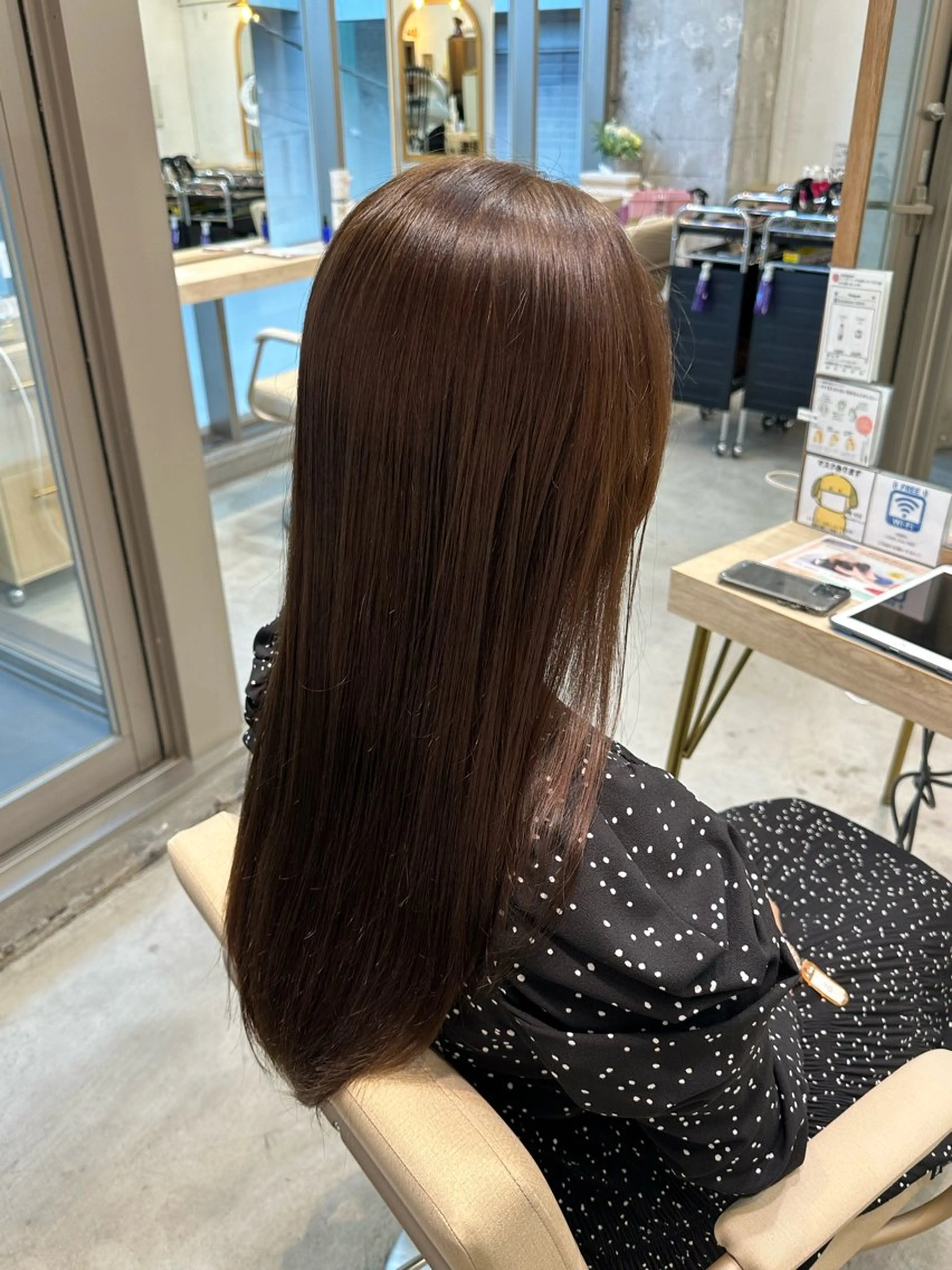 ロング 縮毛矯正 トリートメント 𝐑𝐮𝐧𝐚 🩵のヘアスタイル