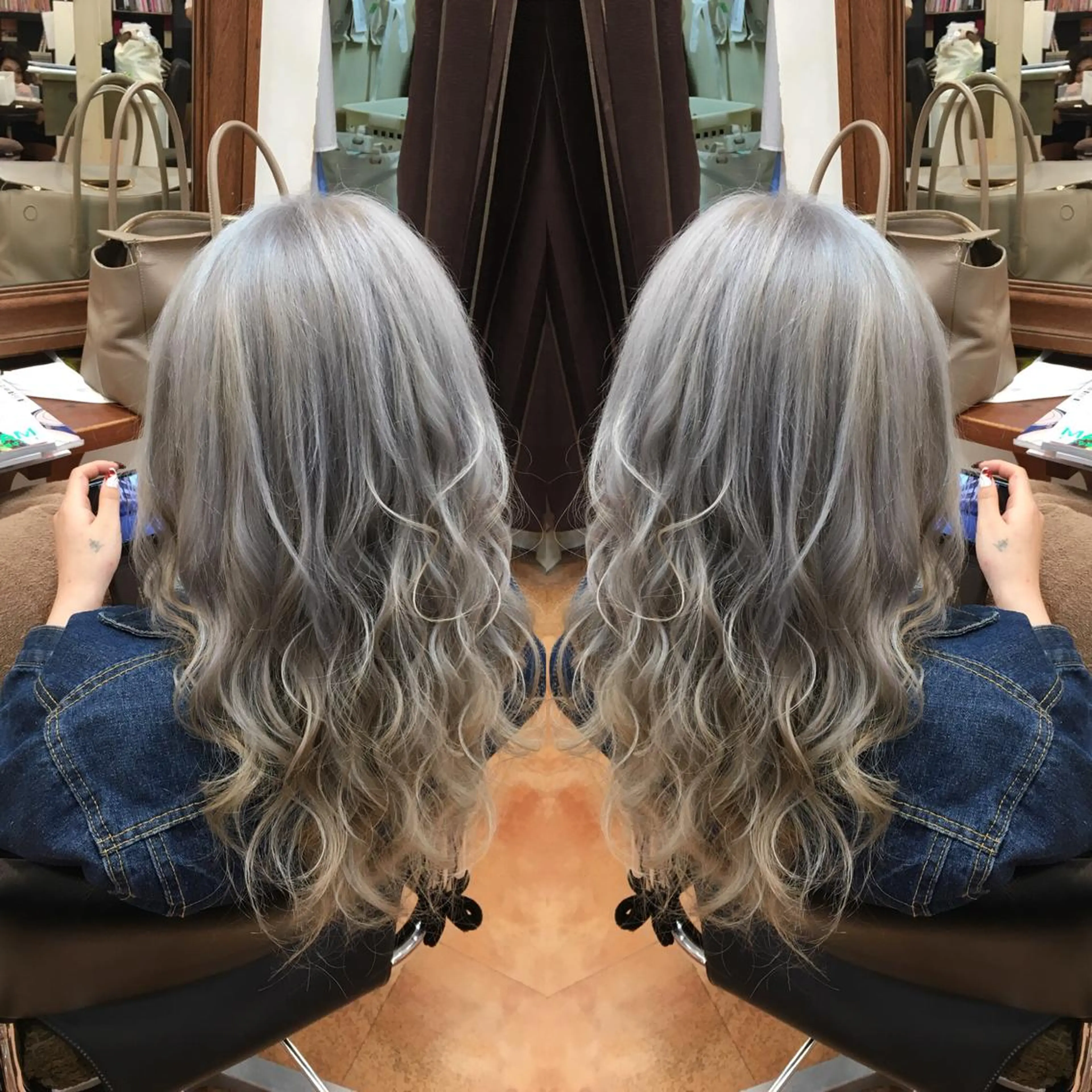 セミロング ヘアカラー トリートメント LOCO Ko-kiのヘアスタイル