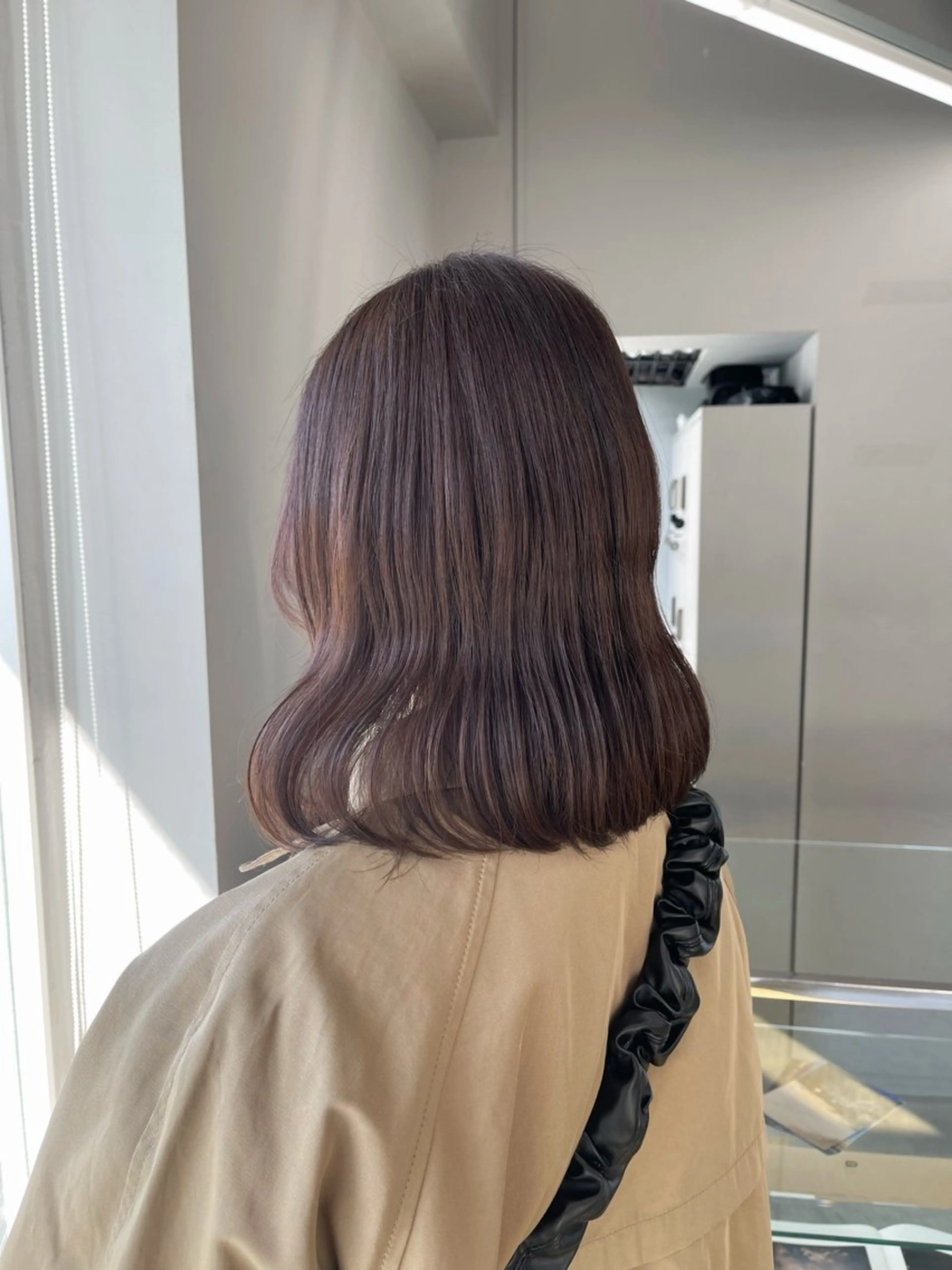 ミディアム カラー ヘアカラー トリートメント 愛莉/ラベンダー/ ベージュ/ブラウンのヘアスタイル