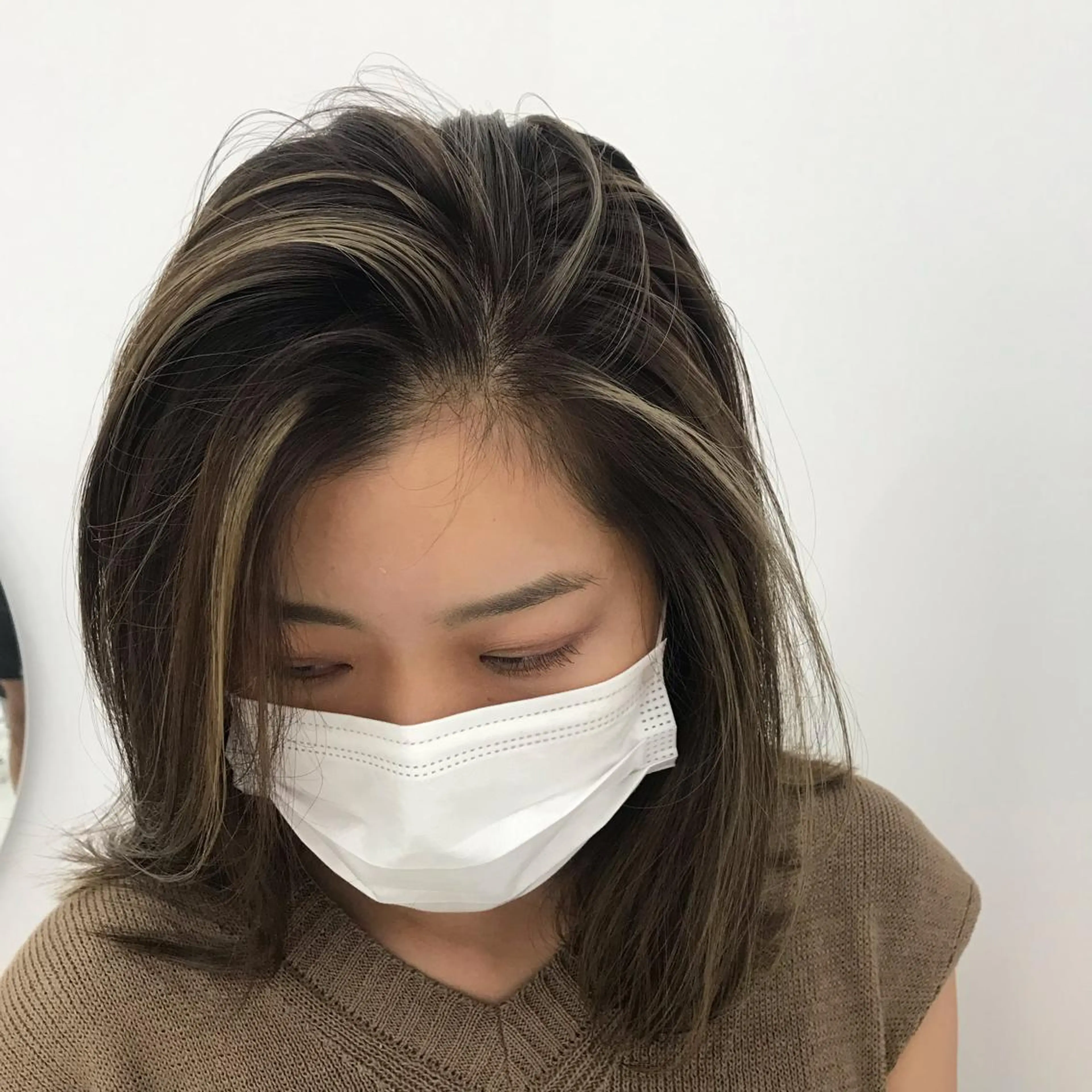 ミディアム カラー カット ヘアカラー トリートメント 天王寺の美容師 わだひろしのヘアスタイル