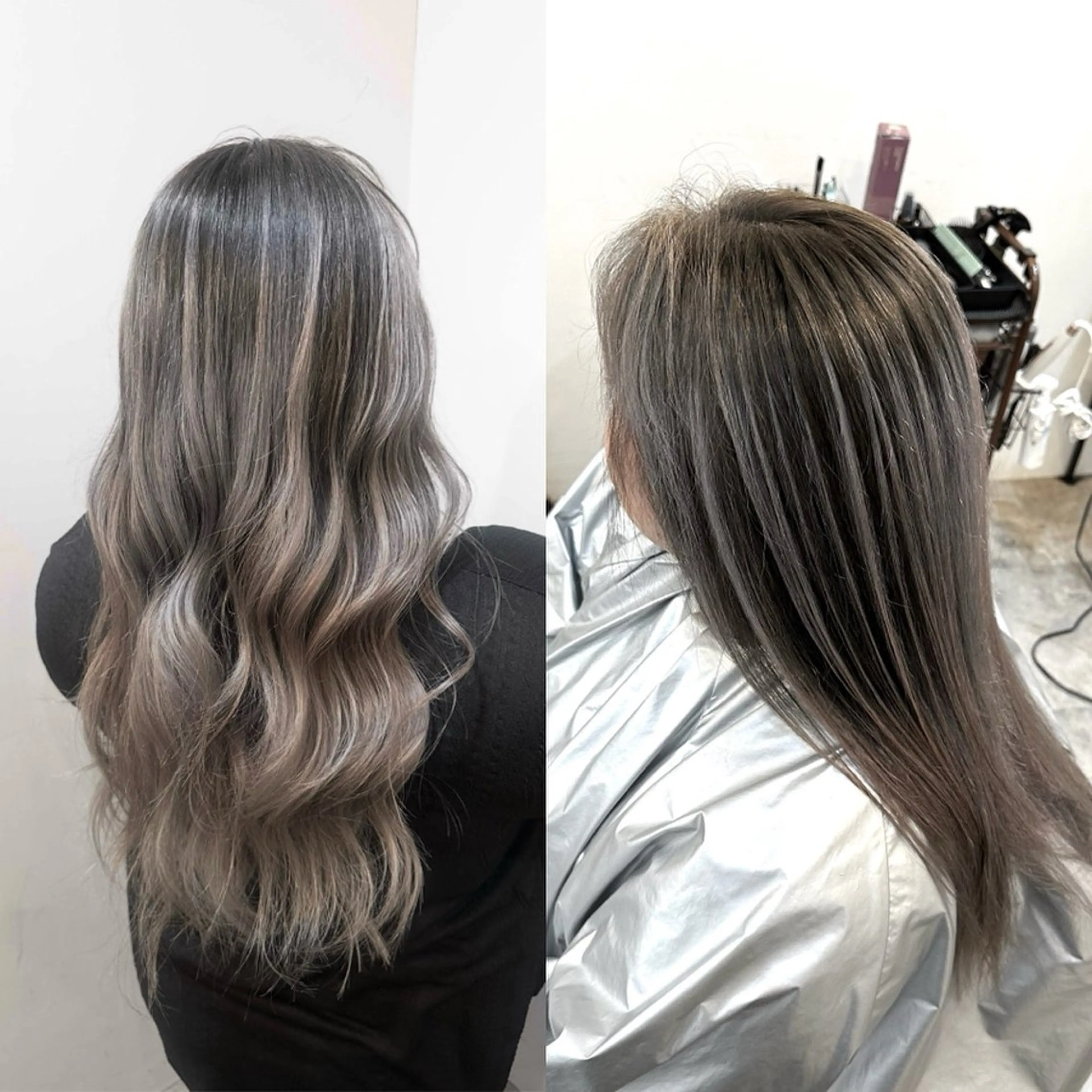 ロング ハイライト レイヤーカット カット ヘアカラー トリートメント 安藤 聖麻のヘアスタイル