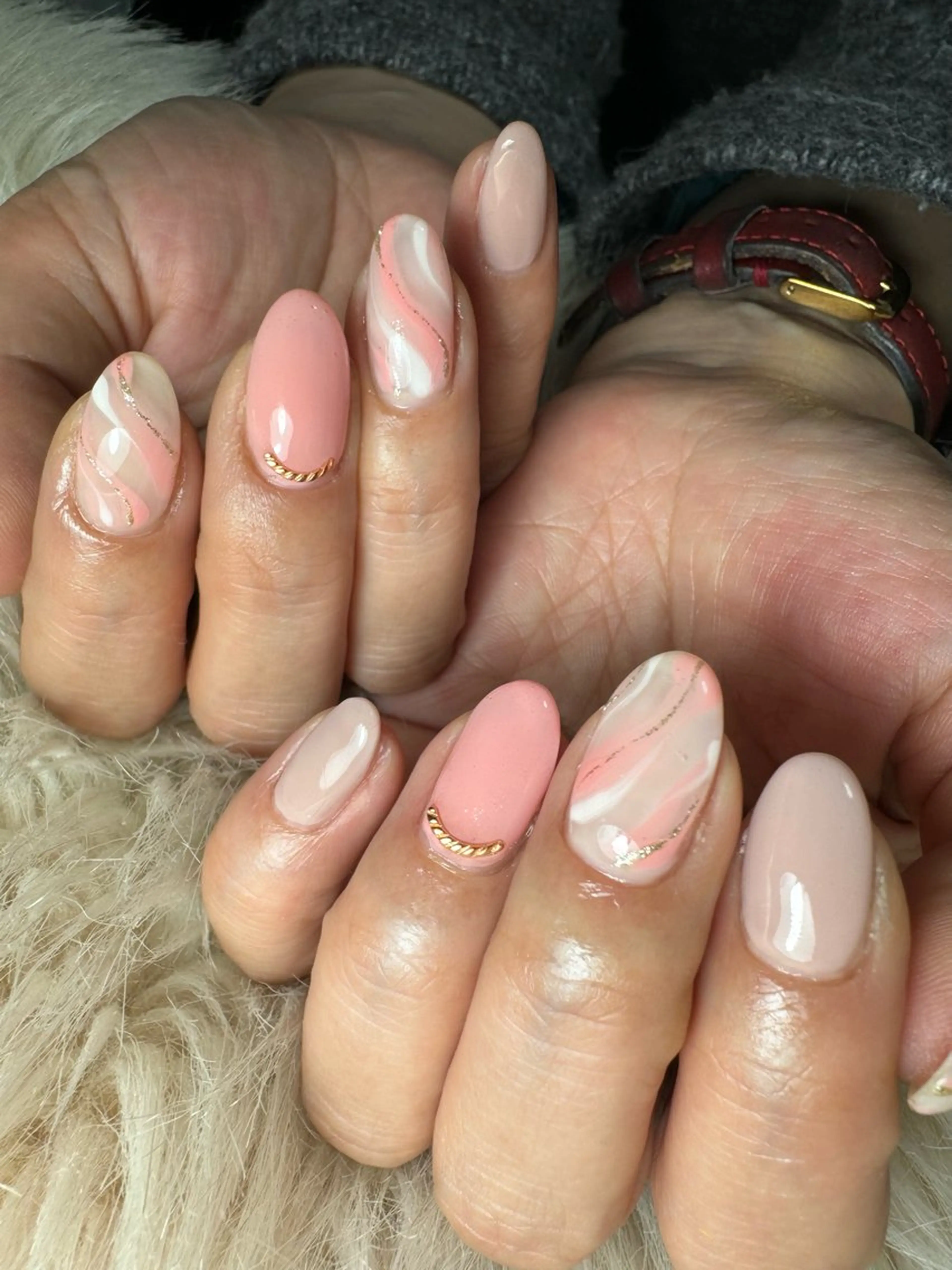 ネイル ジェルネイル 持ち込み オフィスネイル パラジェル ピンク ハンドネイル flowers nailのネイルデザイン